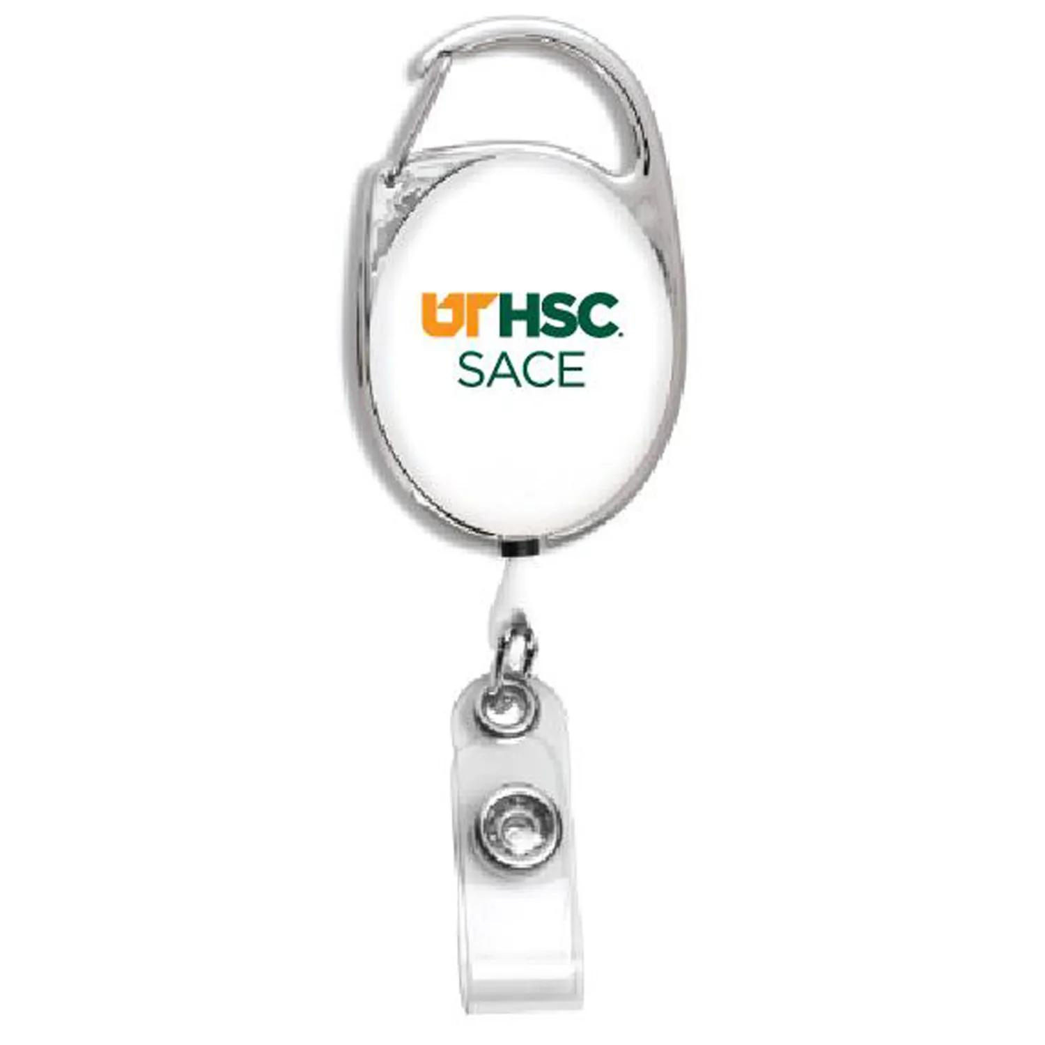 Carabiner Badge Reel Retractable 30 Inch Cord Zinc Alloy - 2 x 1.38 in - product view 2