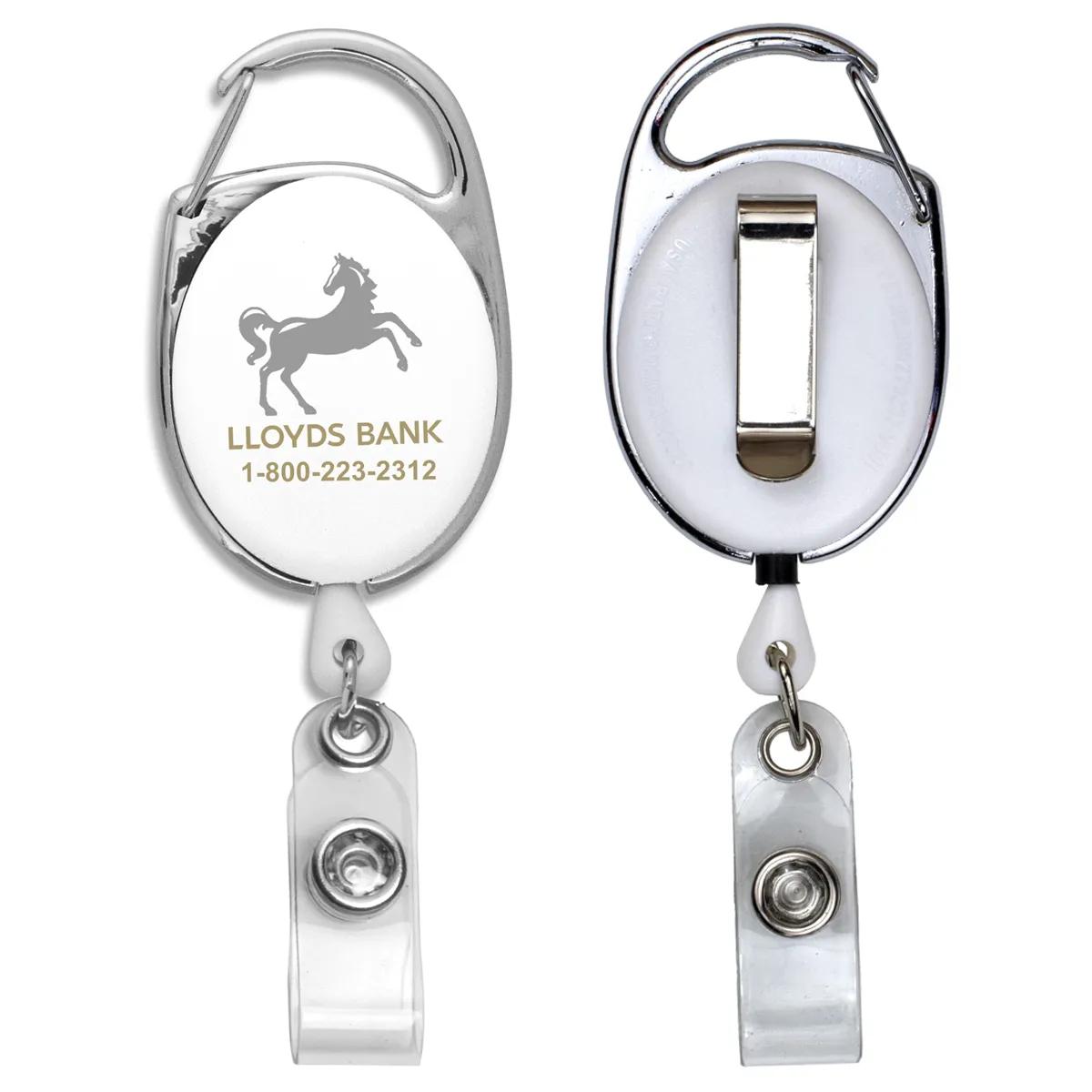 Carabiner Badge Reel Retractable 30 Inch Cord Zinc Alloy - 2 x 1.38 in - product view 9