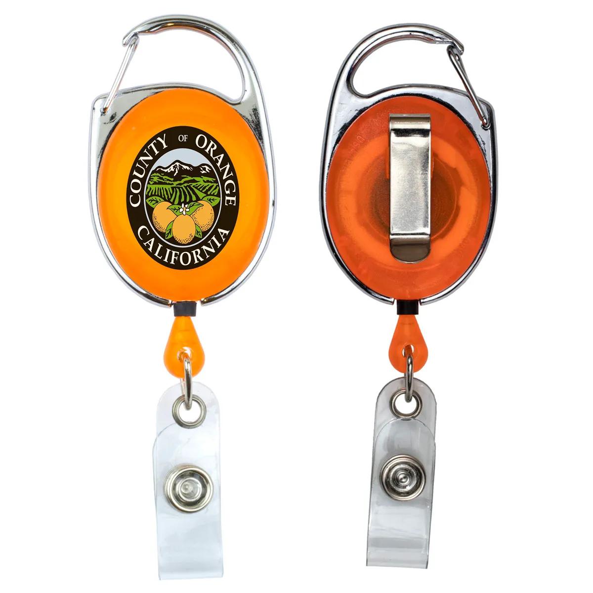 Carabiner Badge Reel Full Color Imprint 30 Inch Cord - 2 x 1.38 in - product view 8