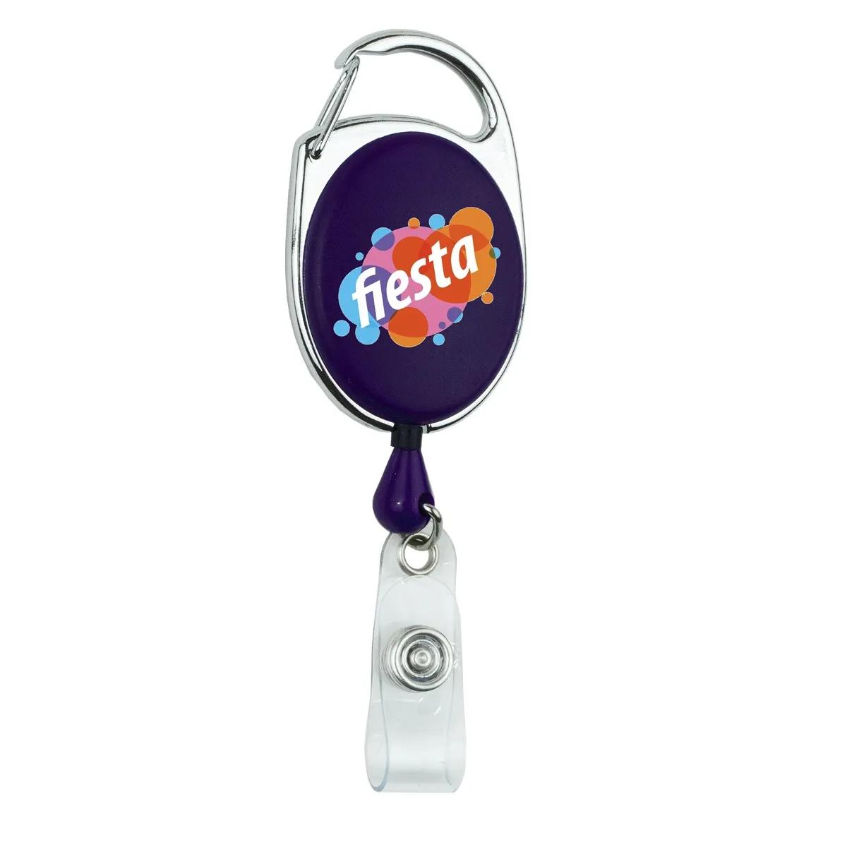Carabiner Badge Reel Full Color Imprint 30 Inch Cord - 2 x 1.38 in - product view 11