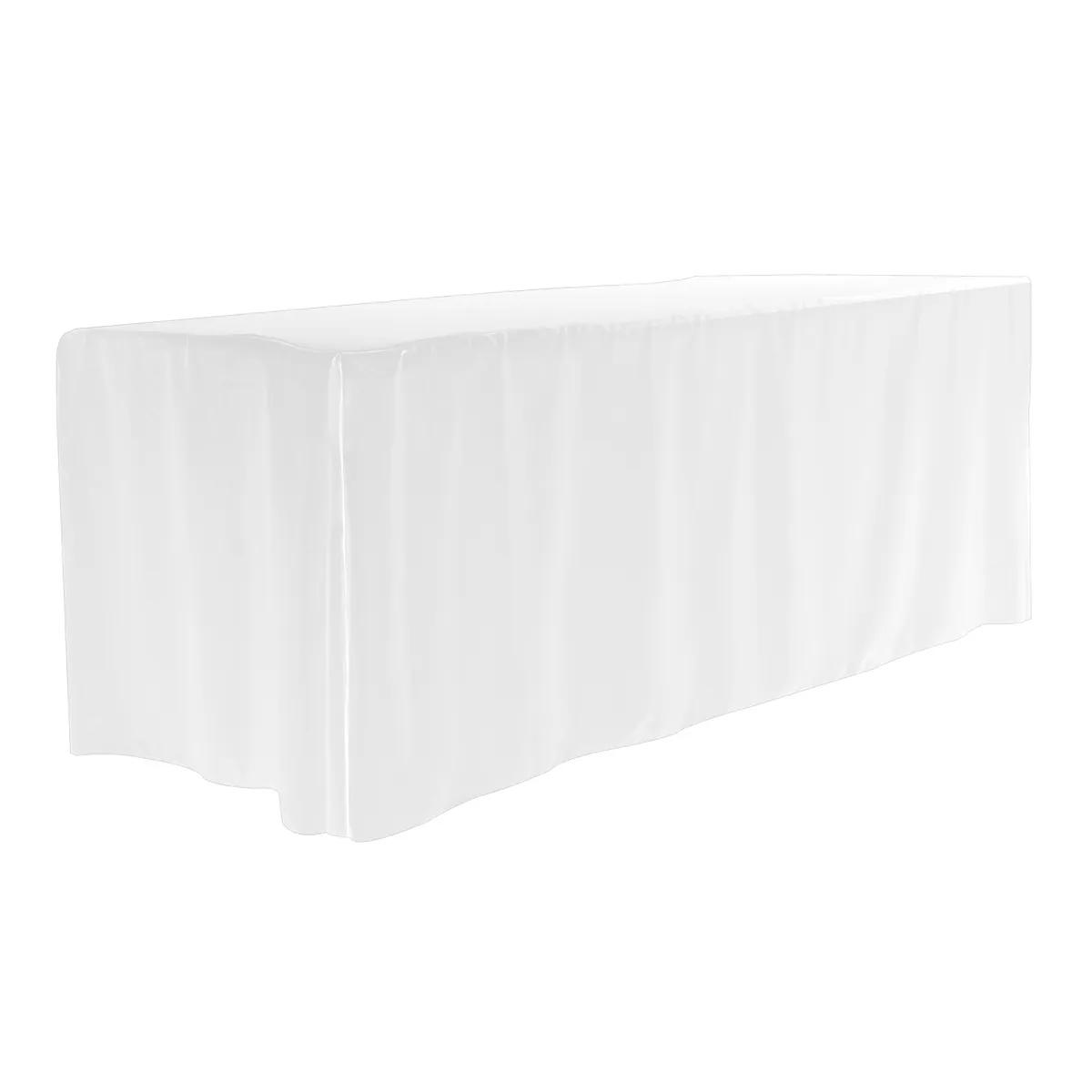 Fitted Table Cover 4-Sided 8 Foot Polyester One Color - 96 x 30 in - product view 7