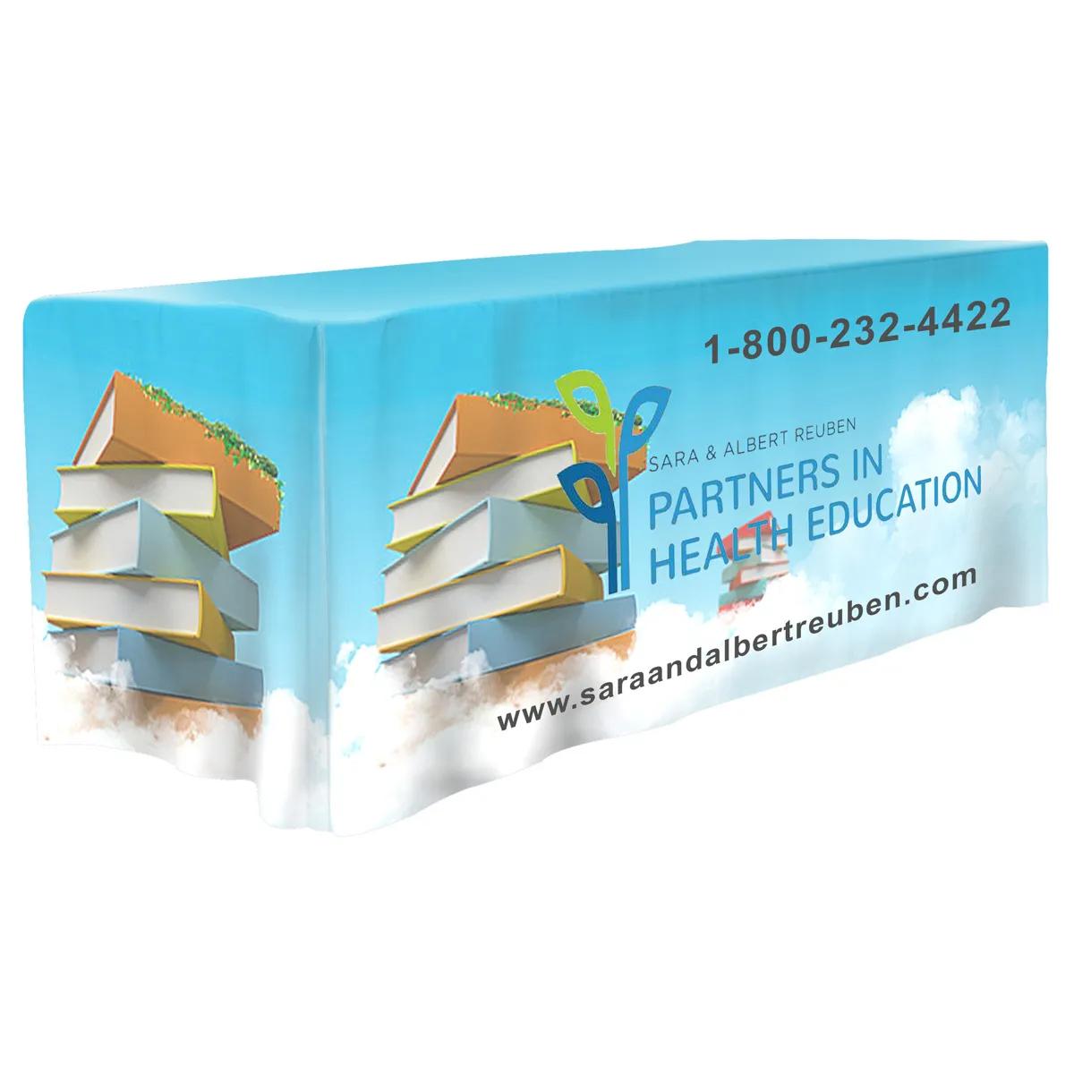 Table Cover Fitted Dye Sublimation Polyester - 8 ft - product view 4