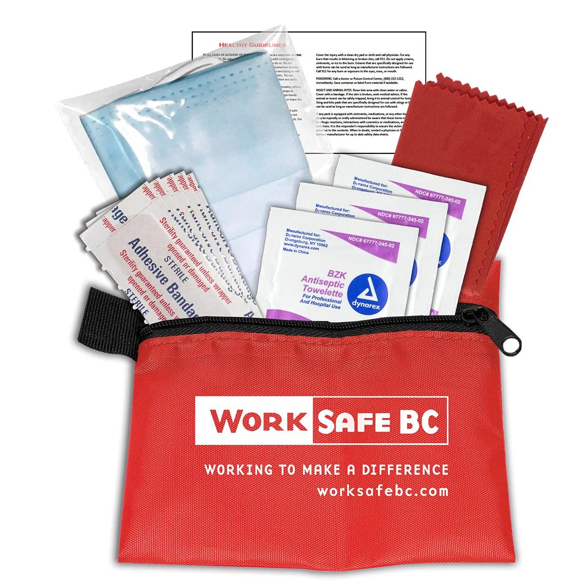 First Aid Kit 11 Piece Antiseptic Zipper Pouch - 5 x 4 in - product view 3