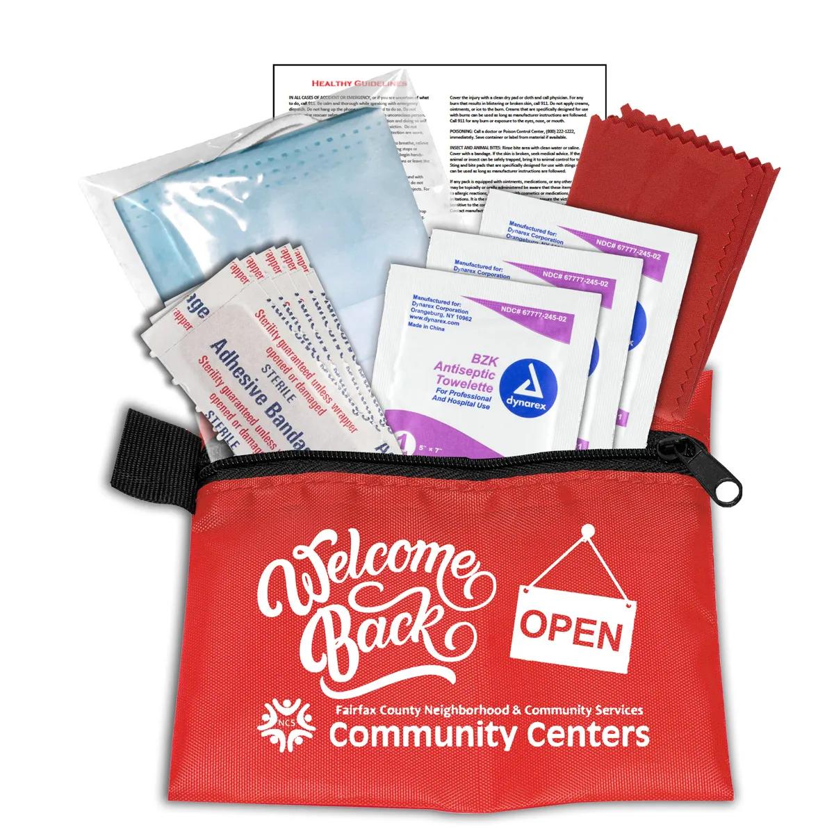 First Aid Kit 11 Piece Antiseptic Zipper Pouch - 5 x 4 in - product view 4