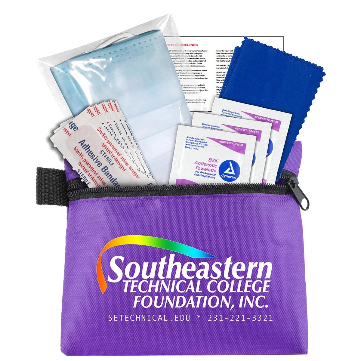 First Aid Kit 11 Piece Antiseptic Zipper Pouch - 5 x 4 in - product view 19