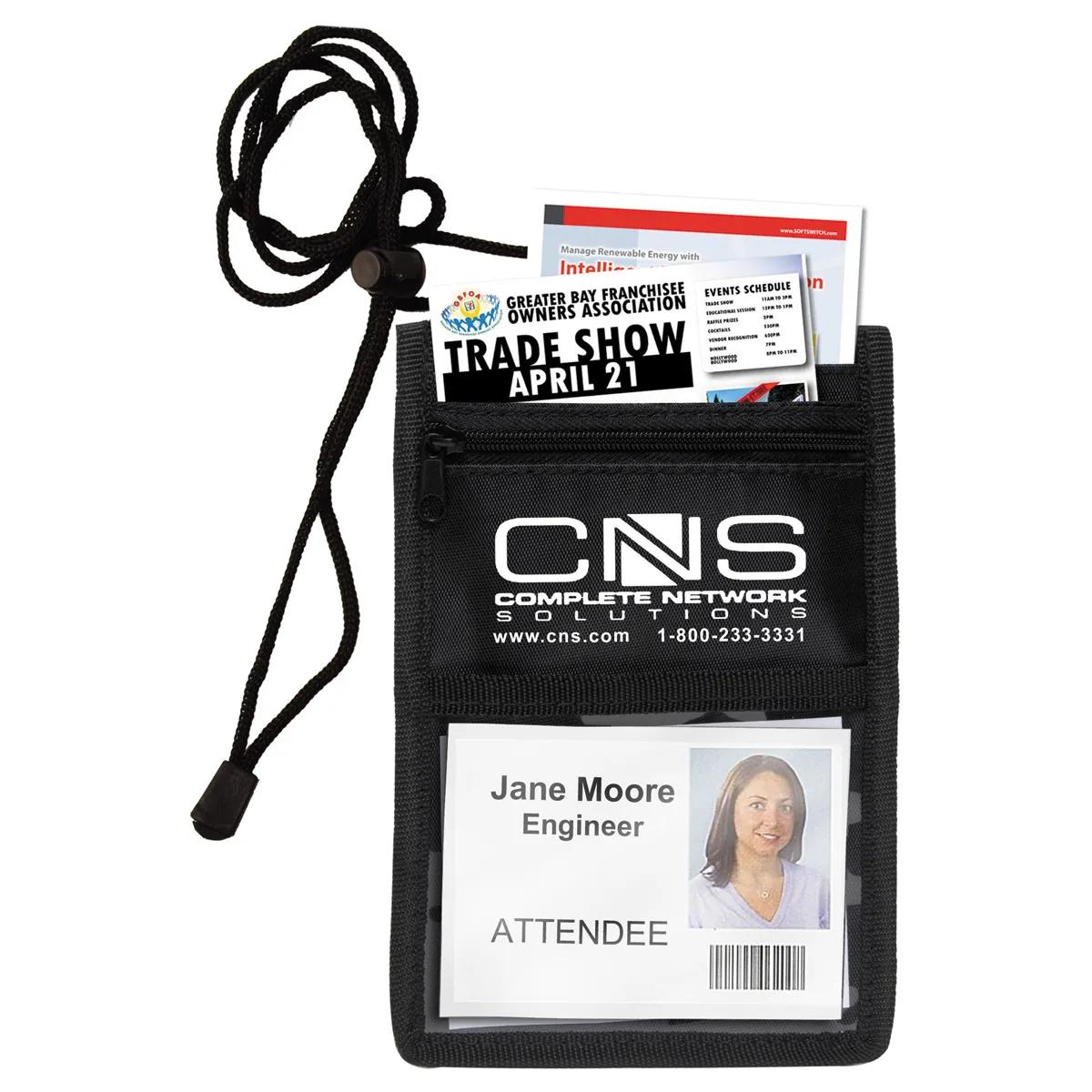 Badge Holder 8 Function Travel Passport Neck Wallet - 5 x 7 in - product view 2