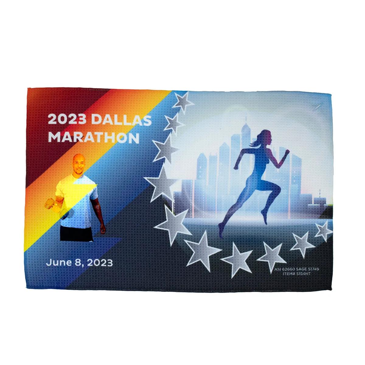 Sports Towel Waffle Weave Full Color Microfiber - 16 x 25 in - product view 4