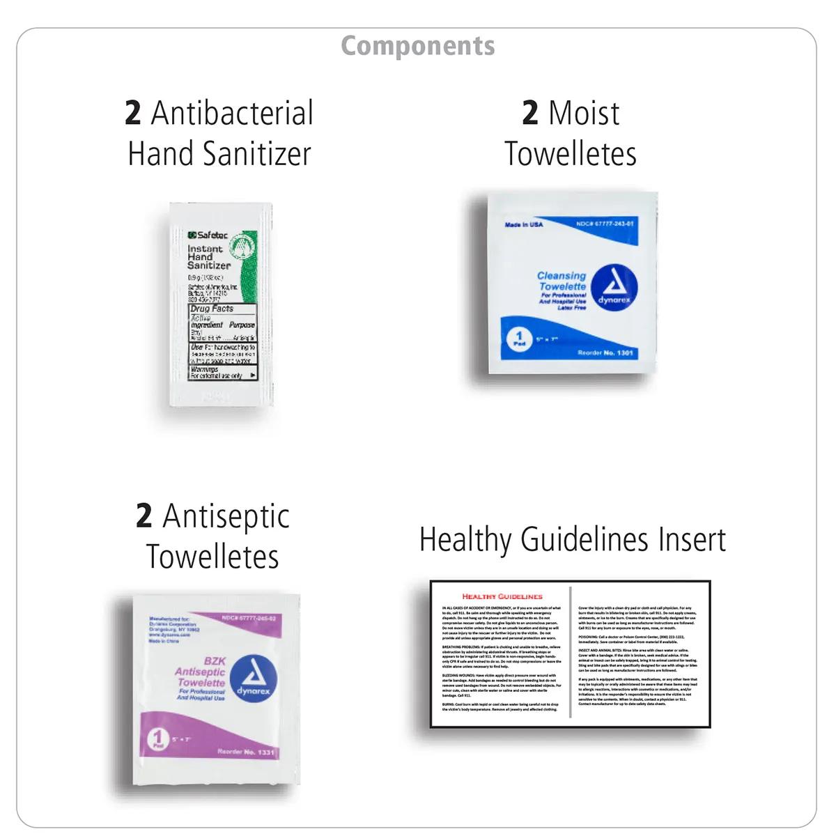First Aid Kit Antiseptic 10 Piece Zipper Pouch - 5 x 4.25 in - product view 23