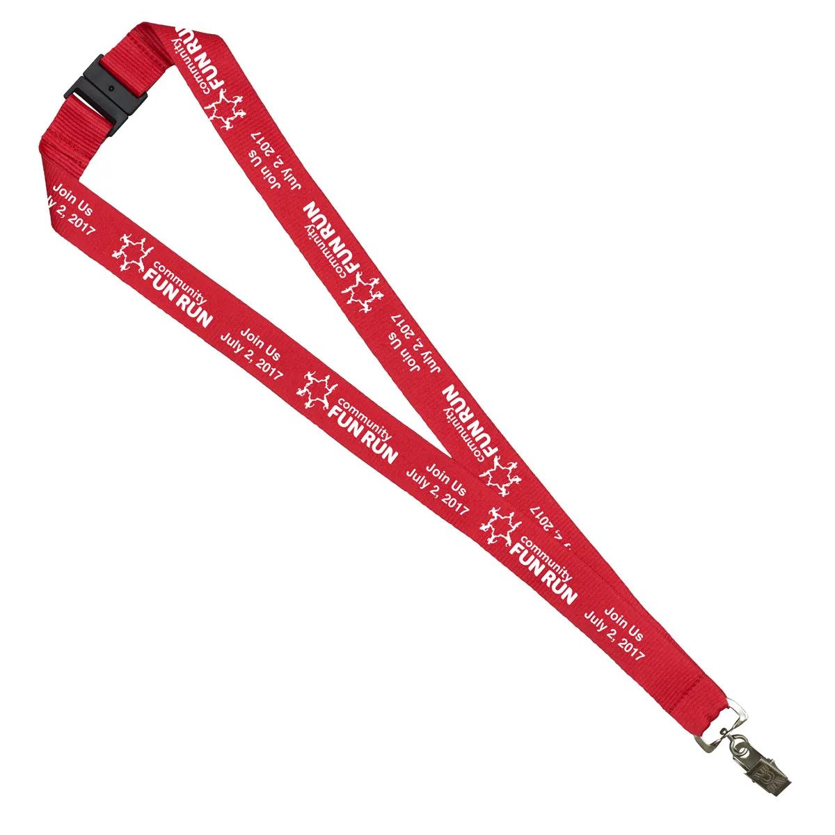 Custom Lanyards Silkscreen Breakaway Safety Release - 1 in - product view 3