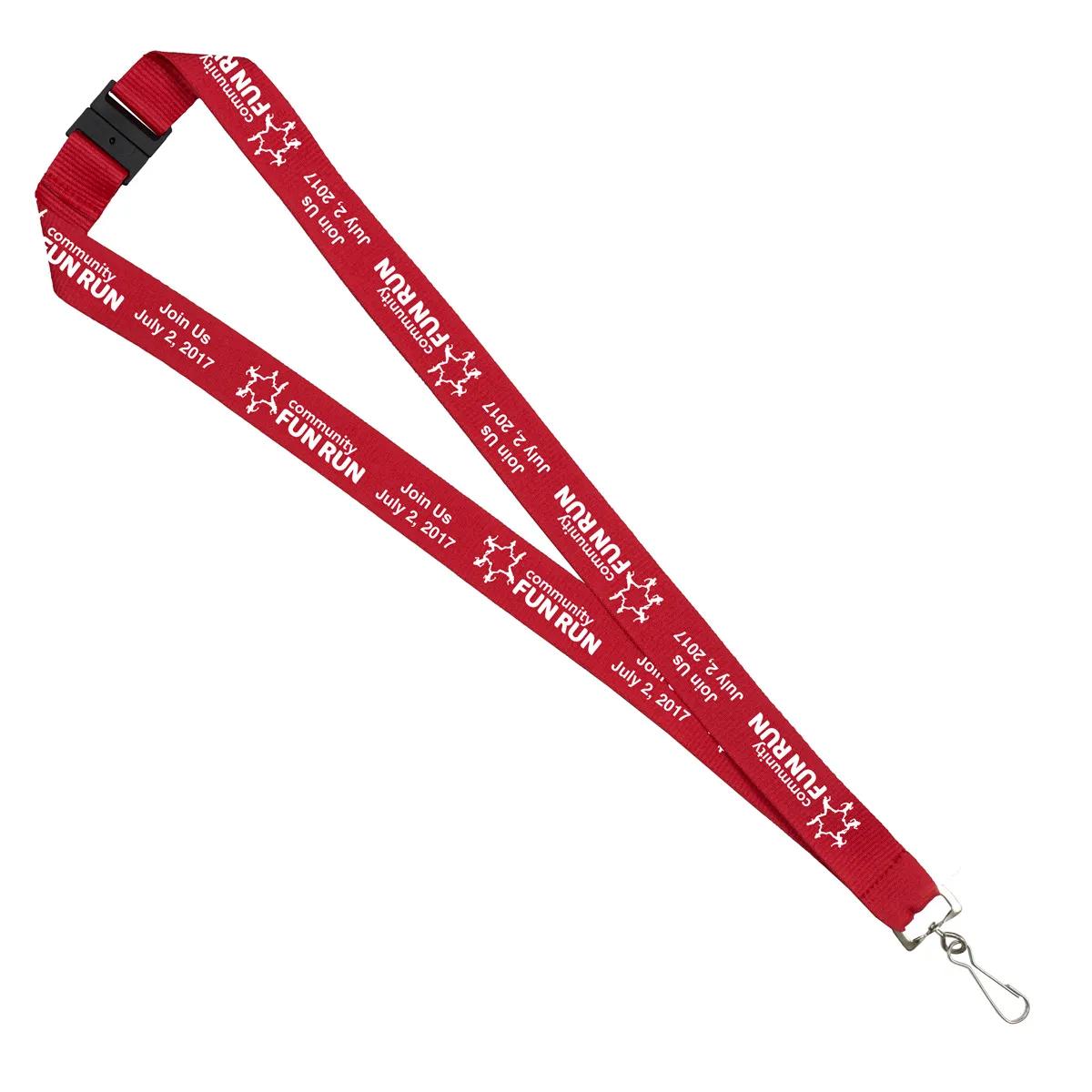 Custom Lanyards Silkscreen Breakaway Safety Release - 1 in - product view 7