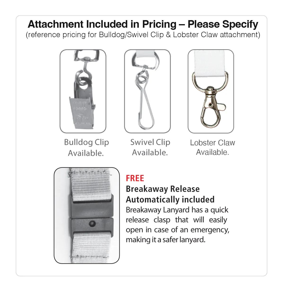 Custom Lanyards Silkscreen Breakaway Safety Release - 3/4 in - product view 2