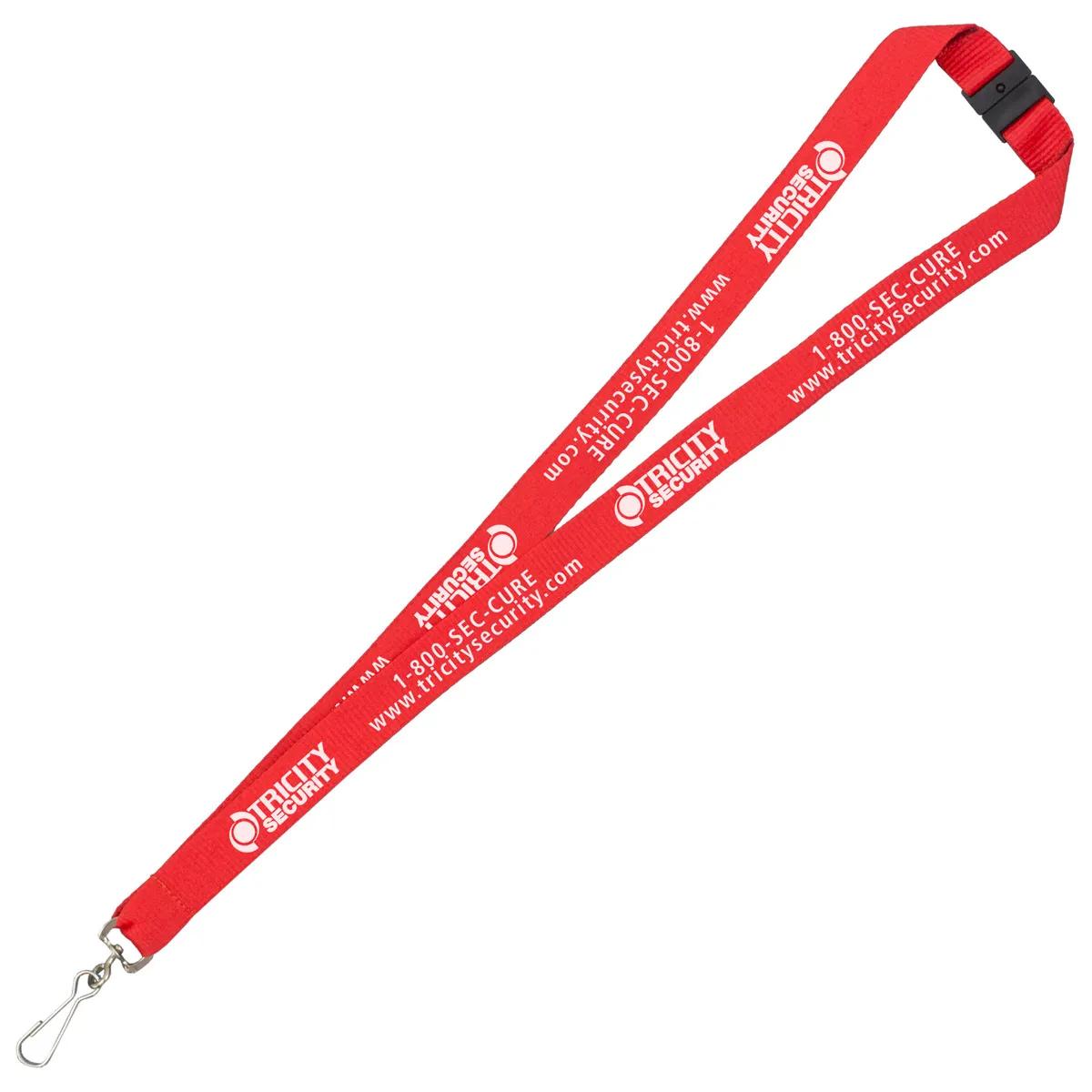 Custom Lanyards Silkscreen Breakaway Safety Release - 3/4 in - product view 8