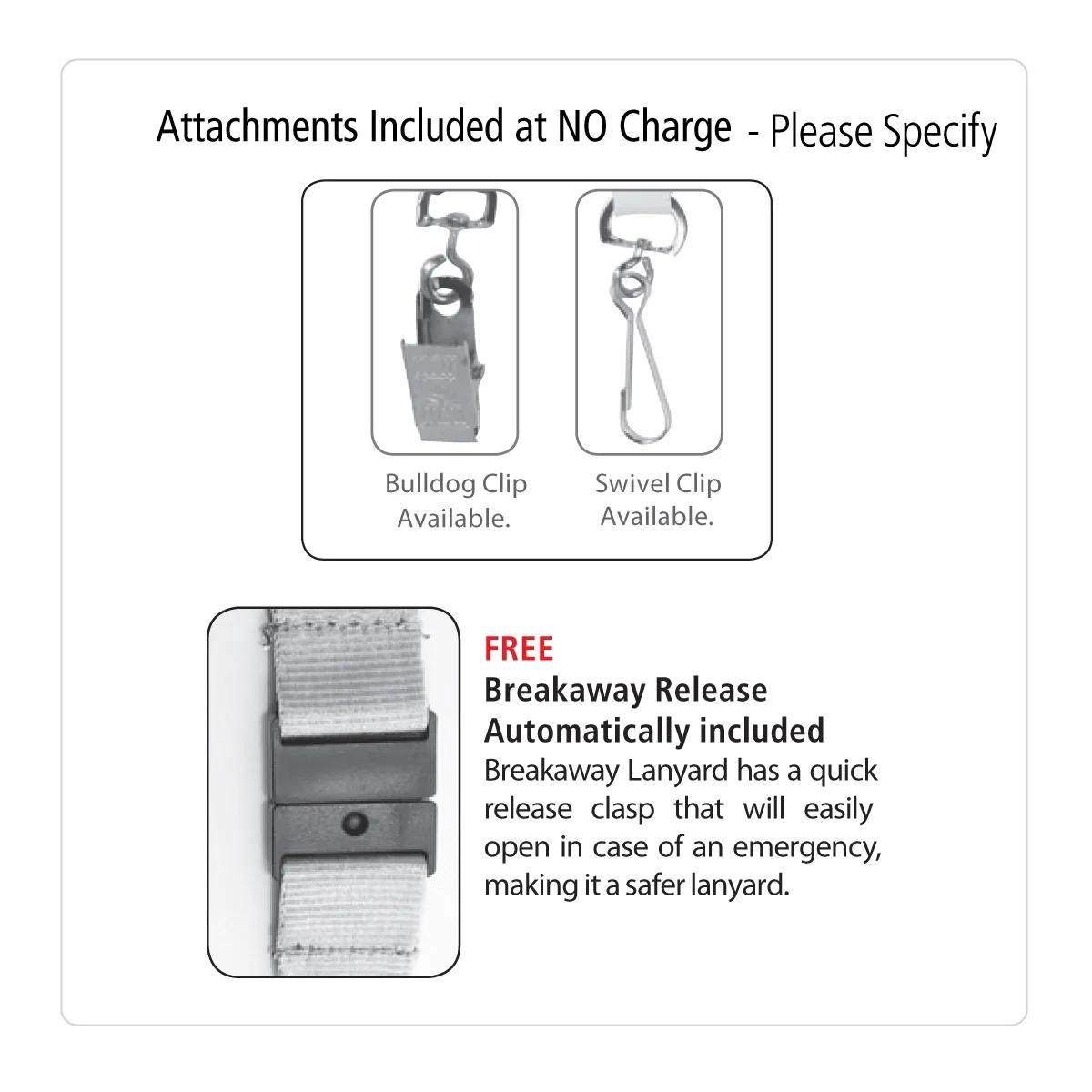 Custom Lanyards Silkscreen Economy Breakaway Safety - 3/8 in - product view 2