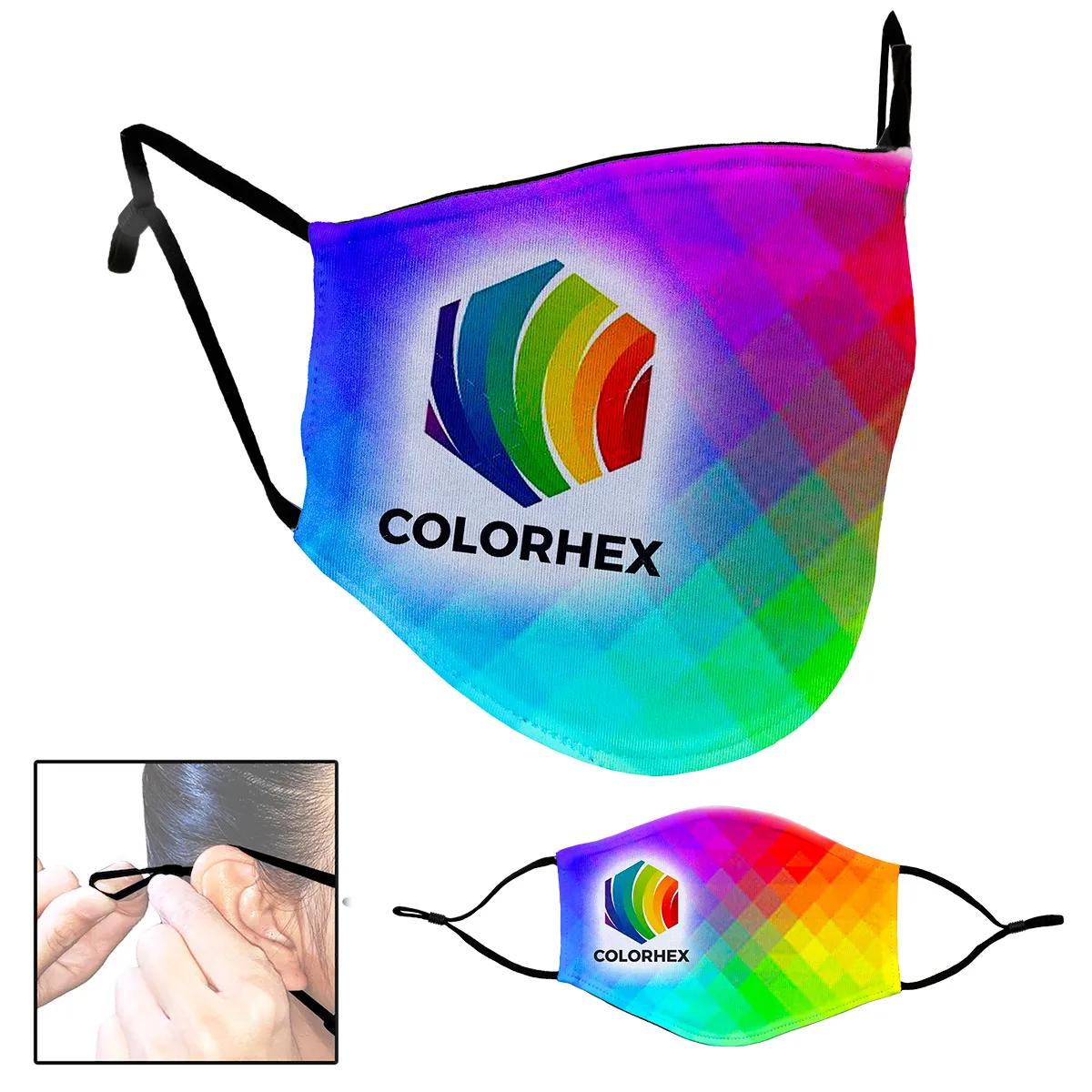 Face Mask Sublimation 3-Ply Washable Ear Loop Adjusters - One Size