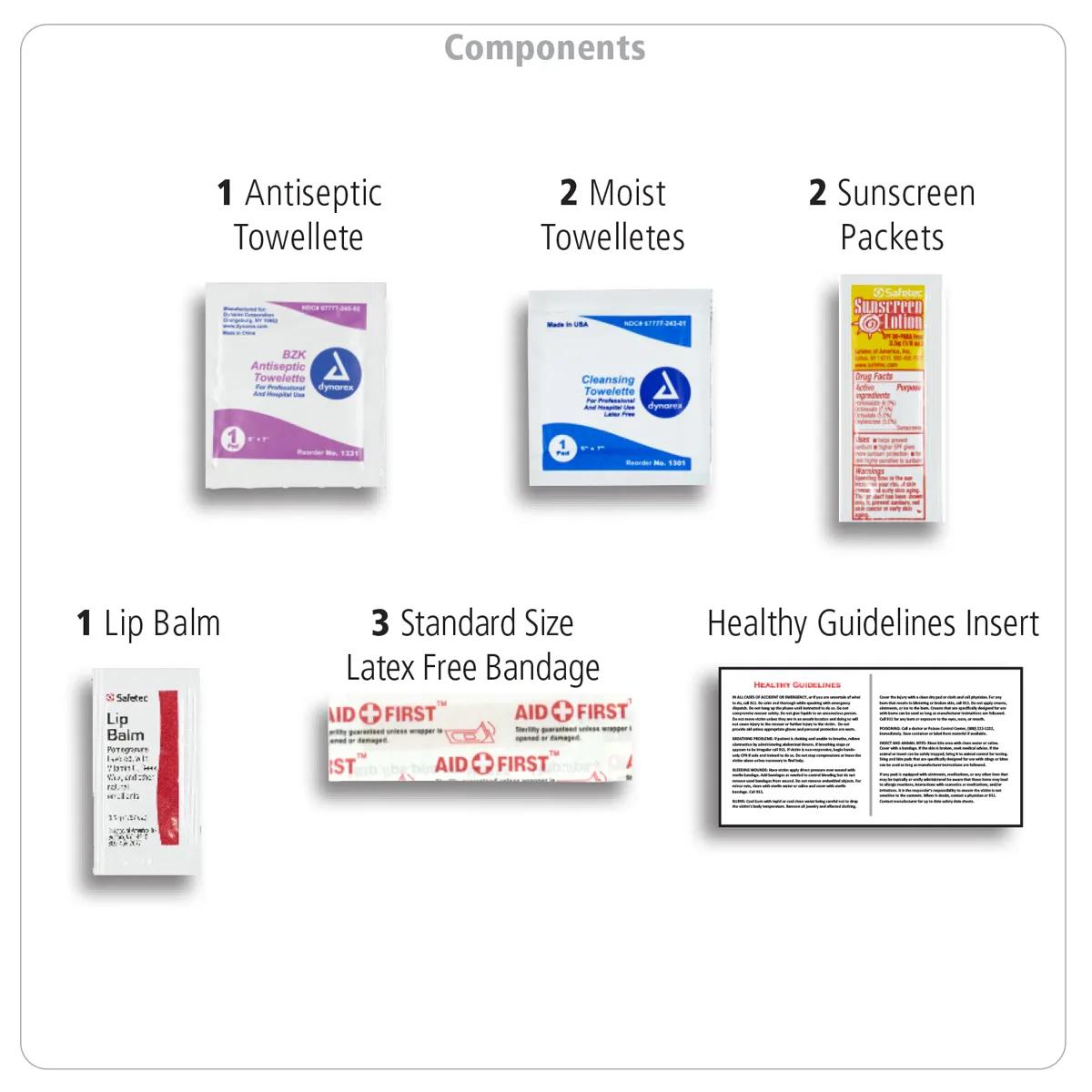 First Aid Kit 10 Piece Sunscreen Lip Balm Zipper - 5 x 4.25 in - product view 23