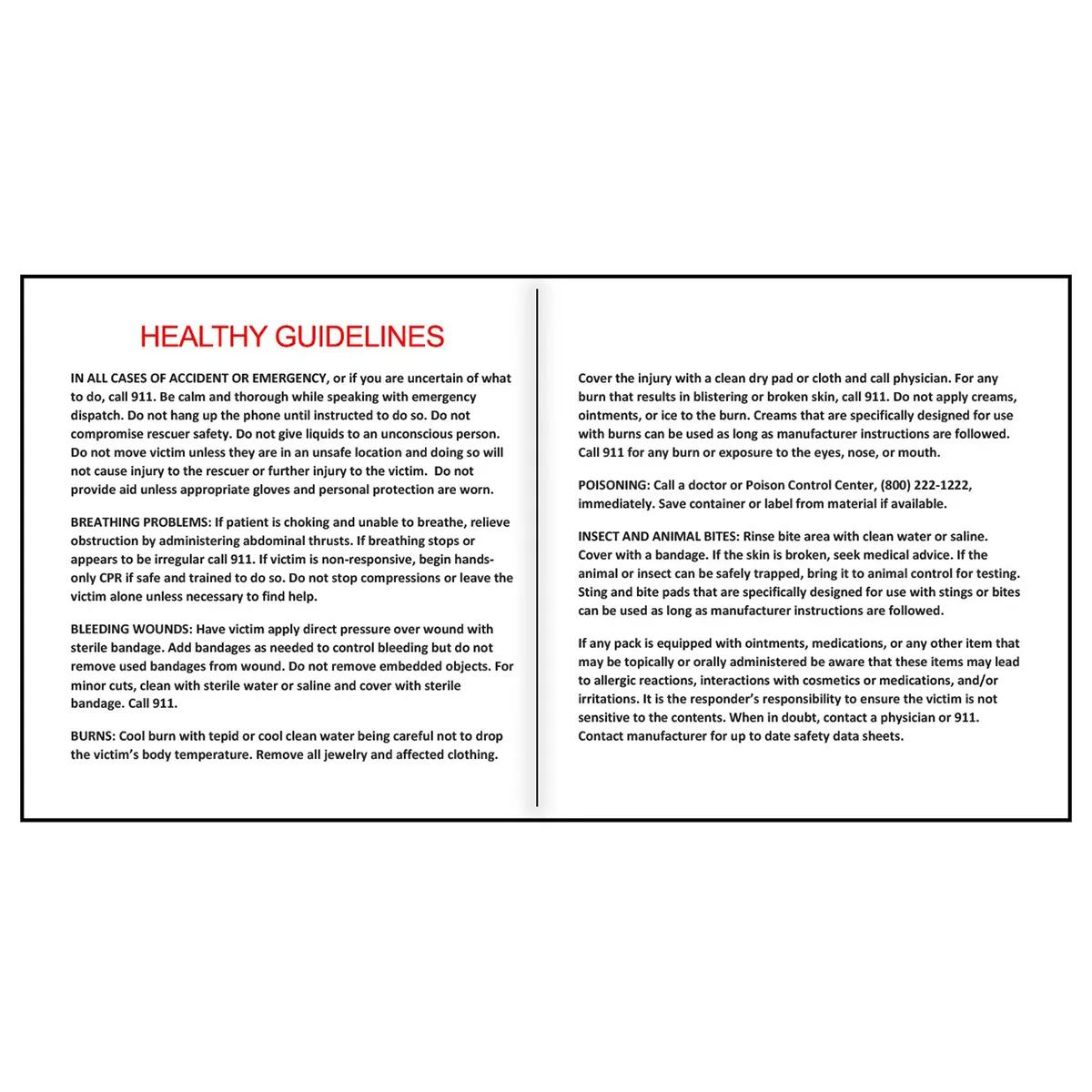 First Aid Kit 8 Piece Translucent Antibiotic Ointment - 4.9 x 3.5 in - product view 14