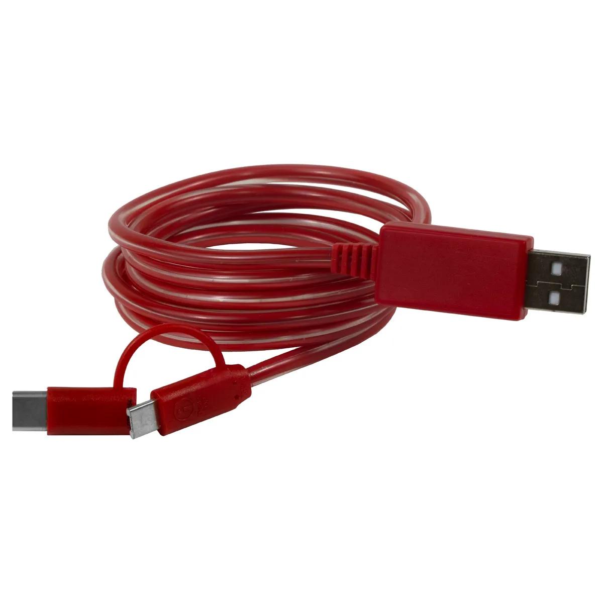 Phone Charging Cable 3-in-1 LED Lighted Type C Adapter - 40 in - product view 20
