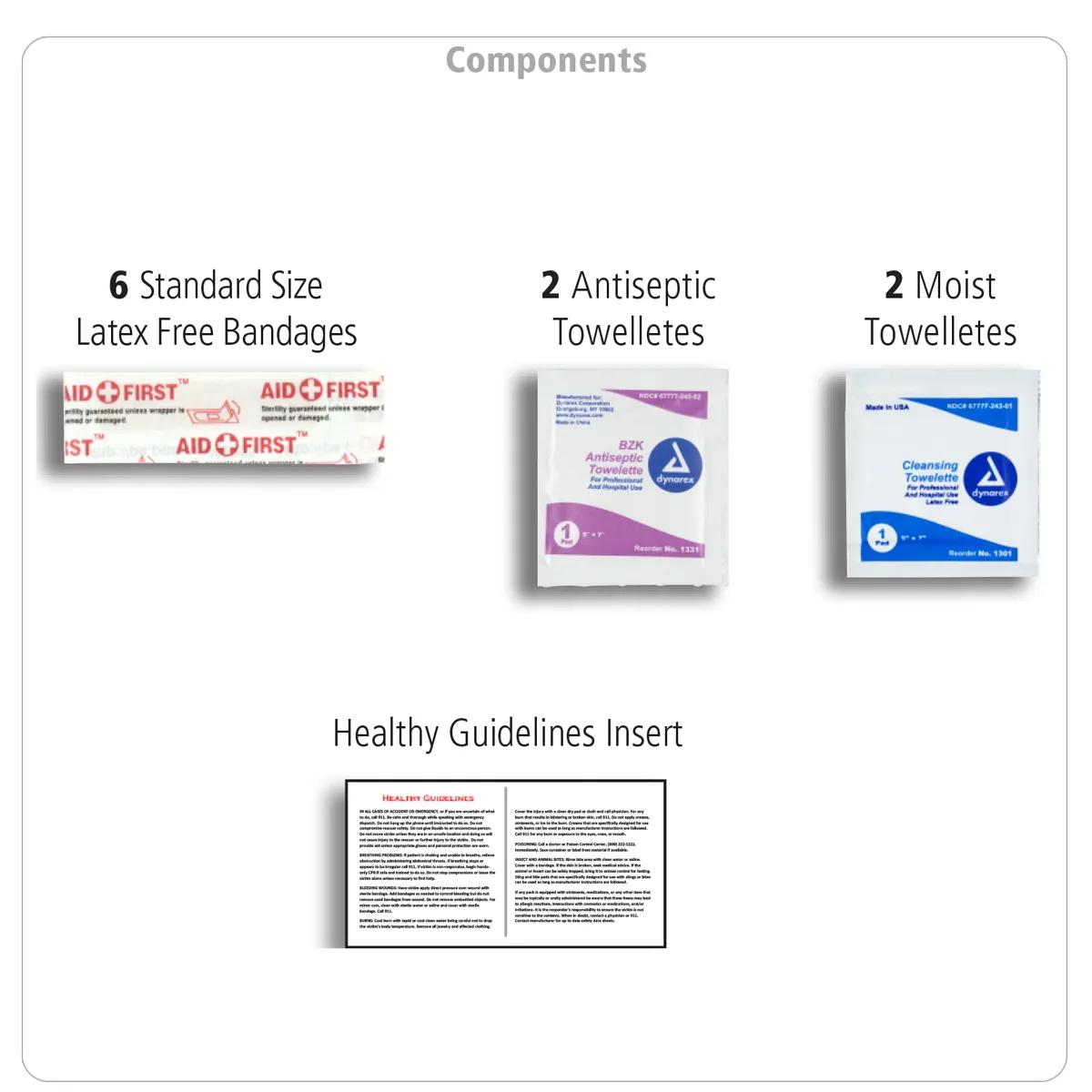 First Aid Kit 11 Piece Standard Bandages Zipper - 8.25 x 3.375 in - product view 2