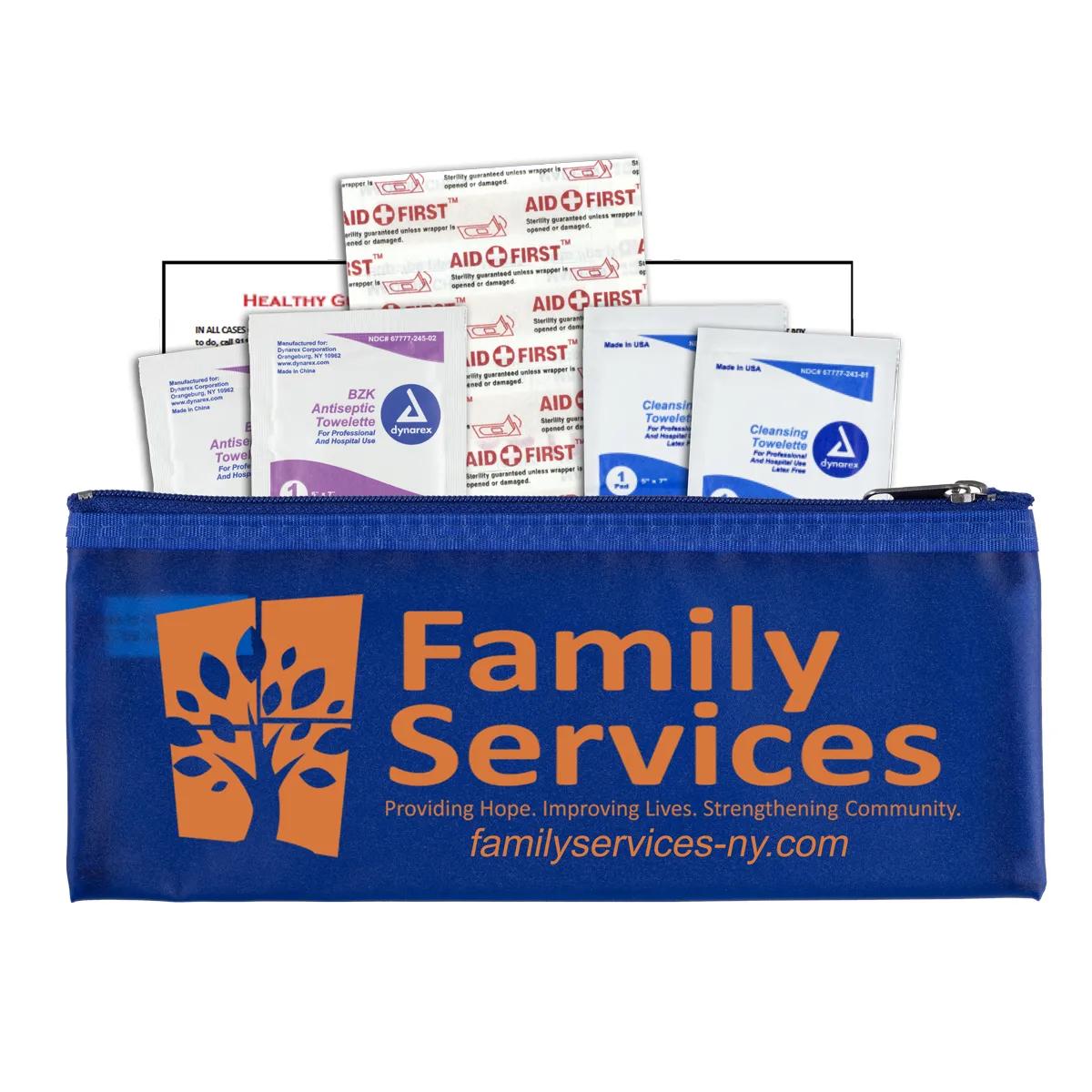 First Aid Kit 11 Piece Standard Bandages Zipper - 8.25 x 3.375 in - product view 4