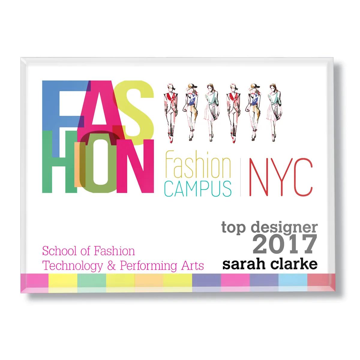 Acrylic Plaque PhotoImage 4 Color Process Floating - 7 x 9 in - product view 2