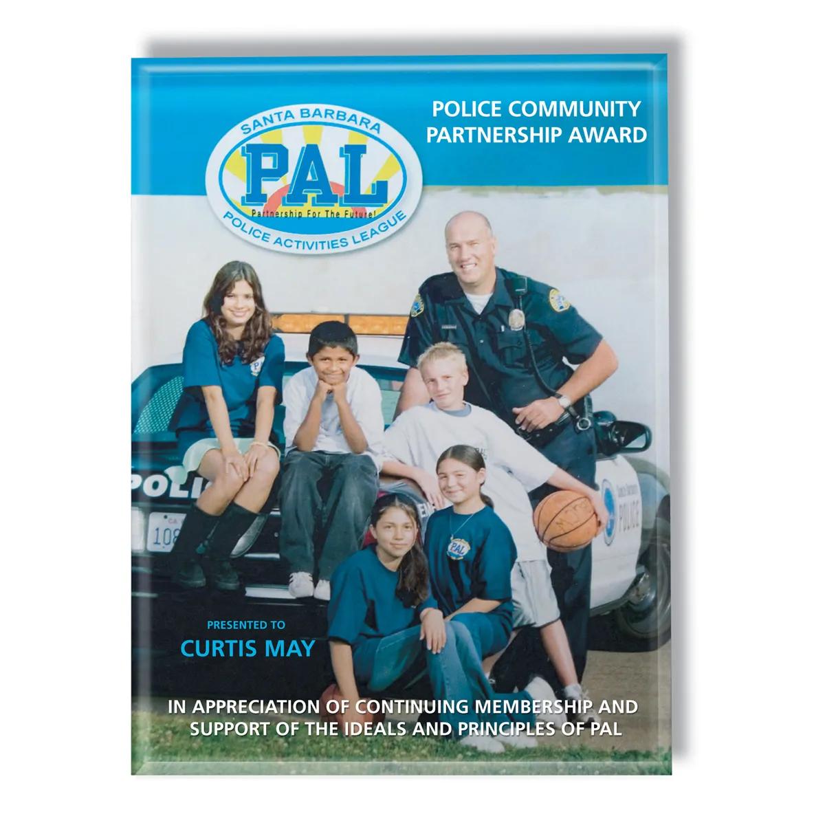 Acrylic Plaque PhotoImage 4 Color Process Floating - 8 x 10 in - product view 2