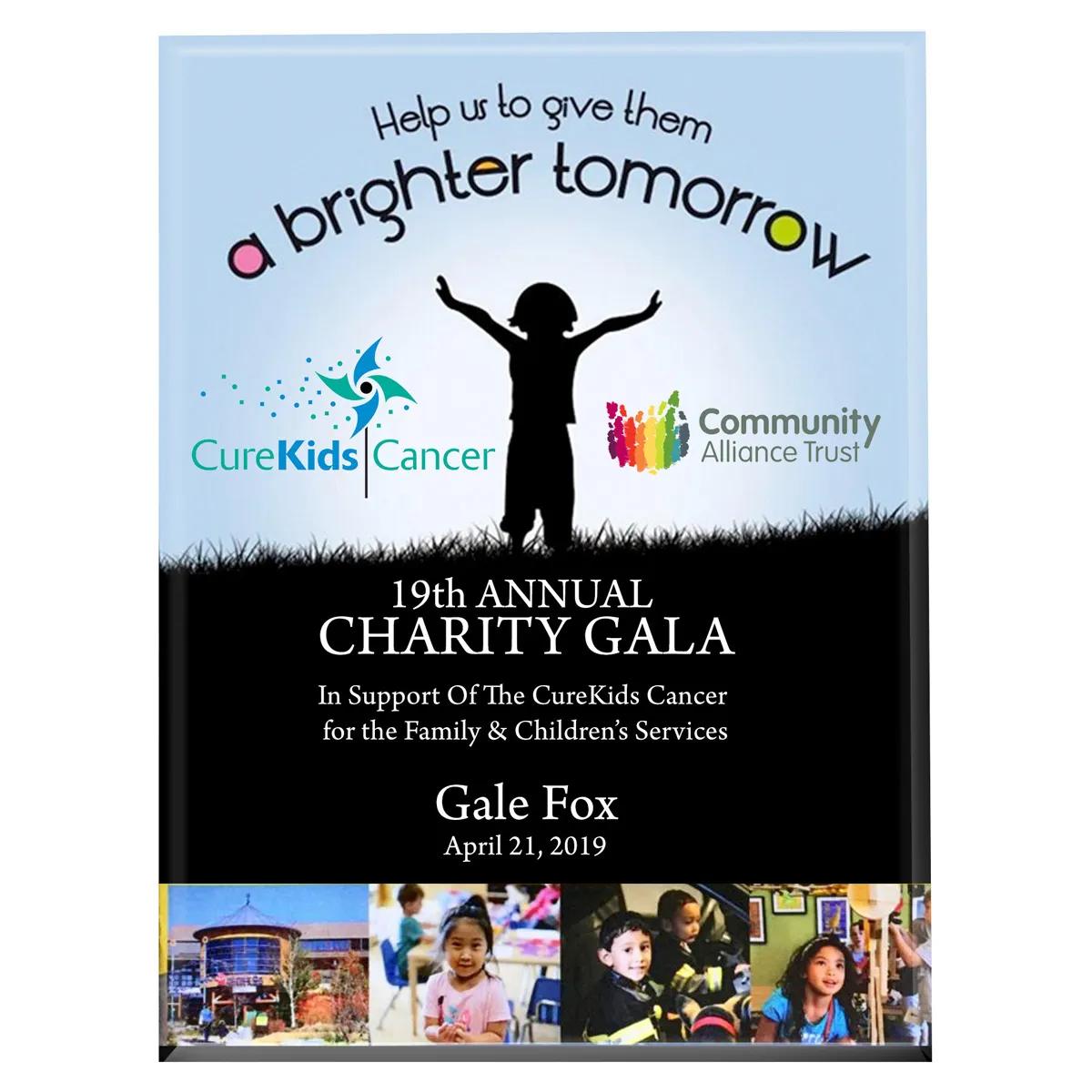 Acrylic Plaque PhotoImage 4 Color Process Floating - 8 x 10 in - product view 4