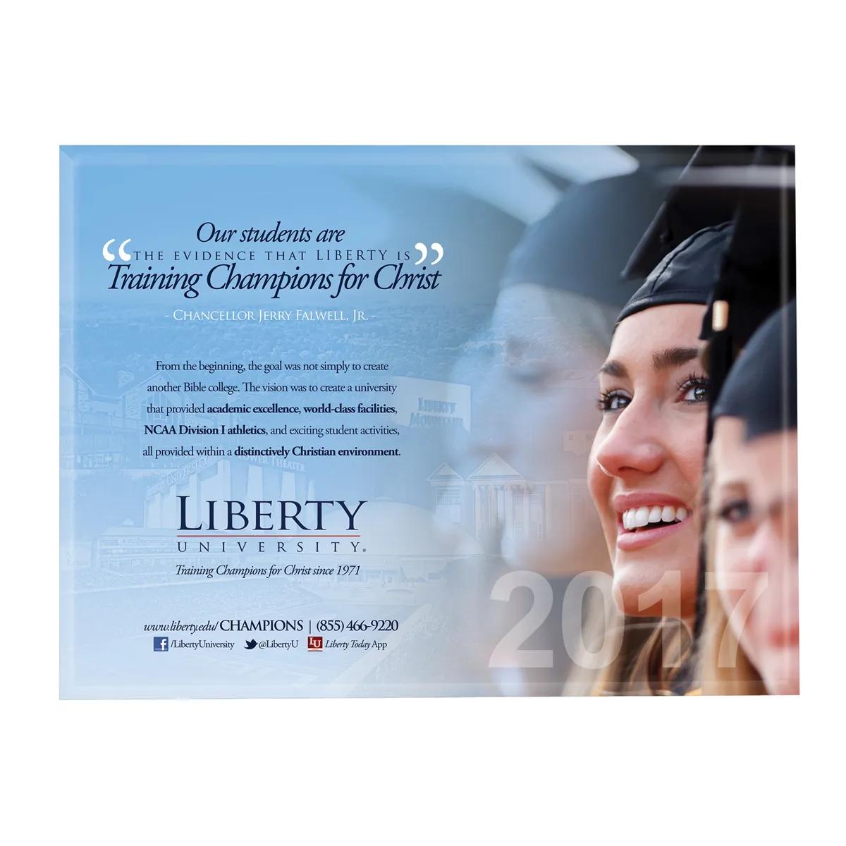 Acrylic Plaque PhotoImage 4 Color Process Floating - 9 x 12 in - product view 2