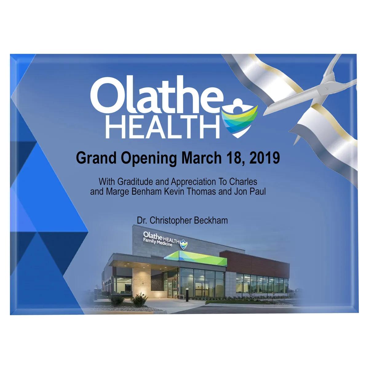 Acrylic Plaque PhotoImage 4 Color Process Floating - 9 x 12 in - product view 4