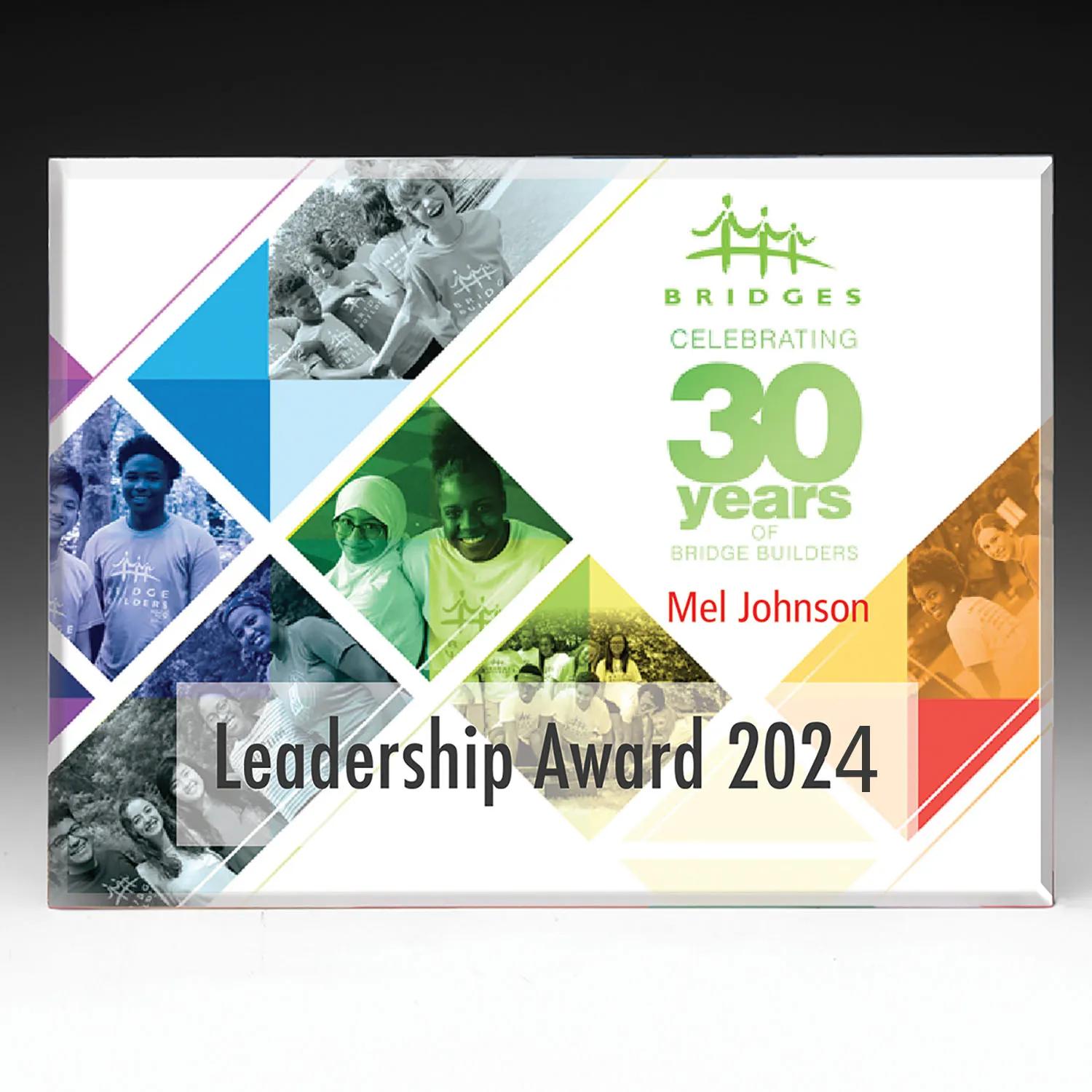 Beveled Acrylic Plaque Full Color PhotoImage - 8 x 10 in