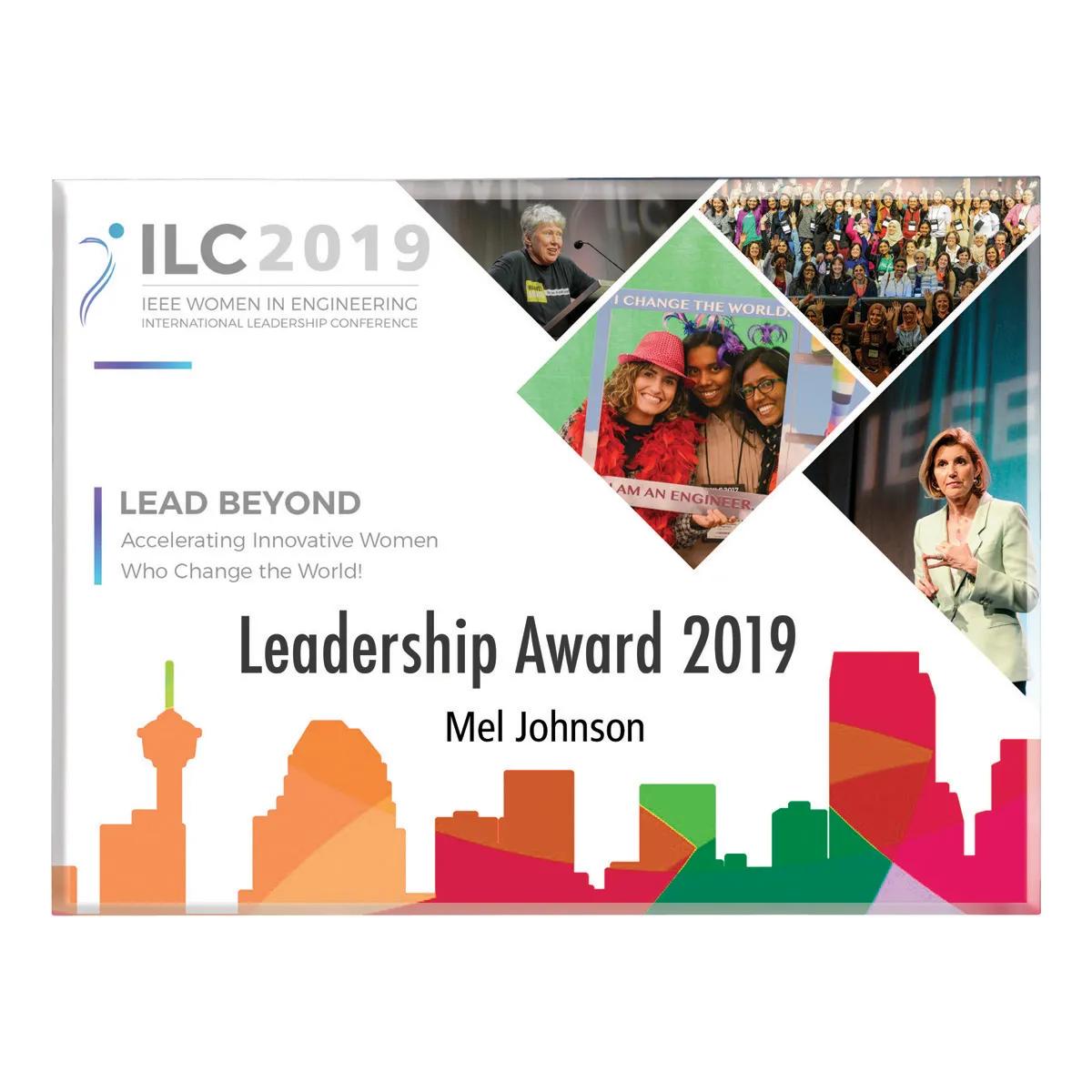 Beveled Acrylic Plaque Full Color PhotoImage - 9 x 12 in - product view 2