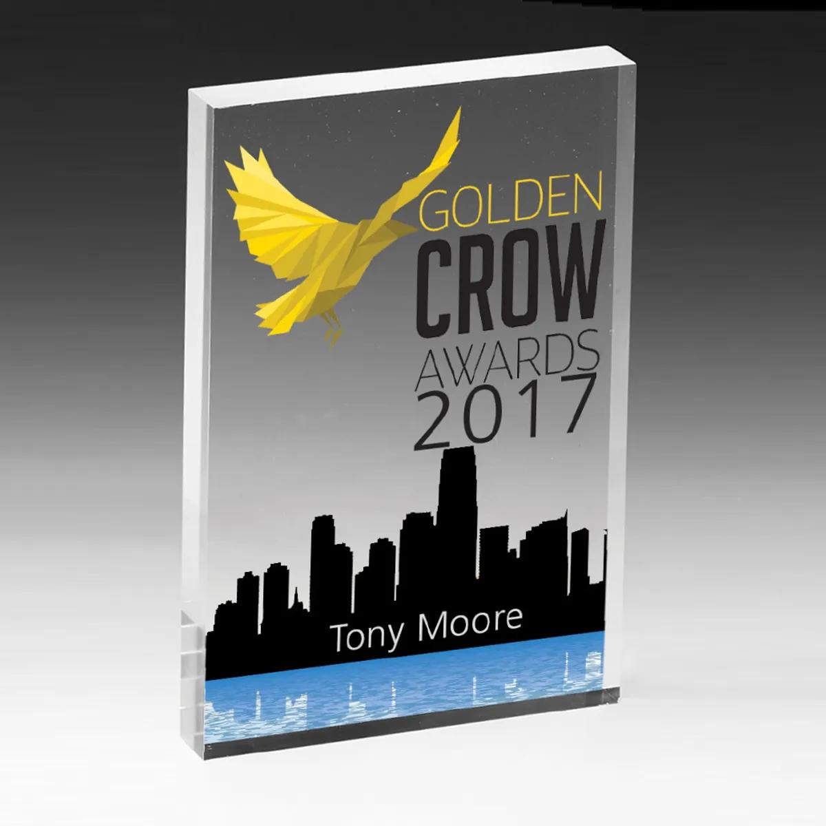 Thick Rectangle Acrylic Paperweight Full Color - 3 x 5 in - product view 3