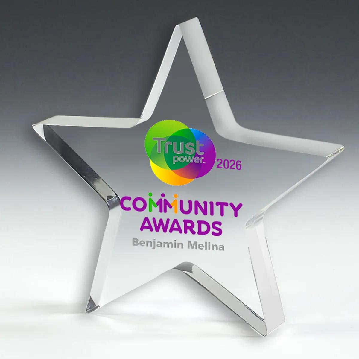 Star Acrylic Paperweight Full Color PhotoImage - 5 x 5 in