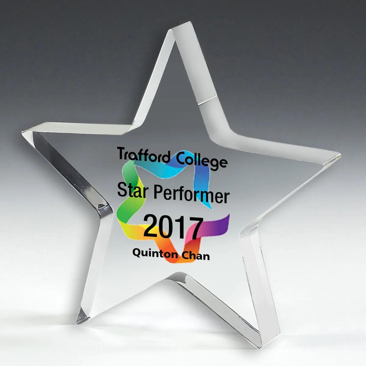 Star Acrylic Paperweight Full Color PhotoImage - 5 x 5 in - product view 2