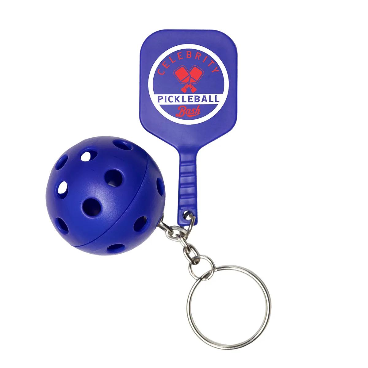 Pickleball Paddle Keychain with Ball Polystyrene - 2.25 in - product view 3