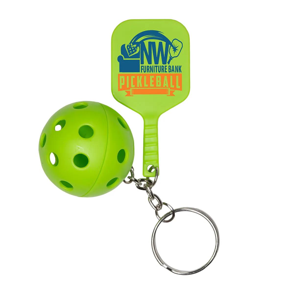 Pickleball Paddle Keychain with Ball Polystyrene - 2.25 in - product view 4
