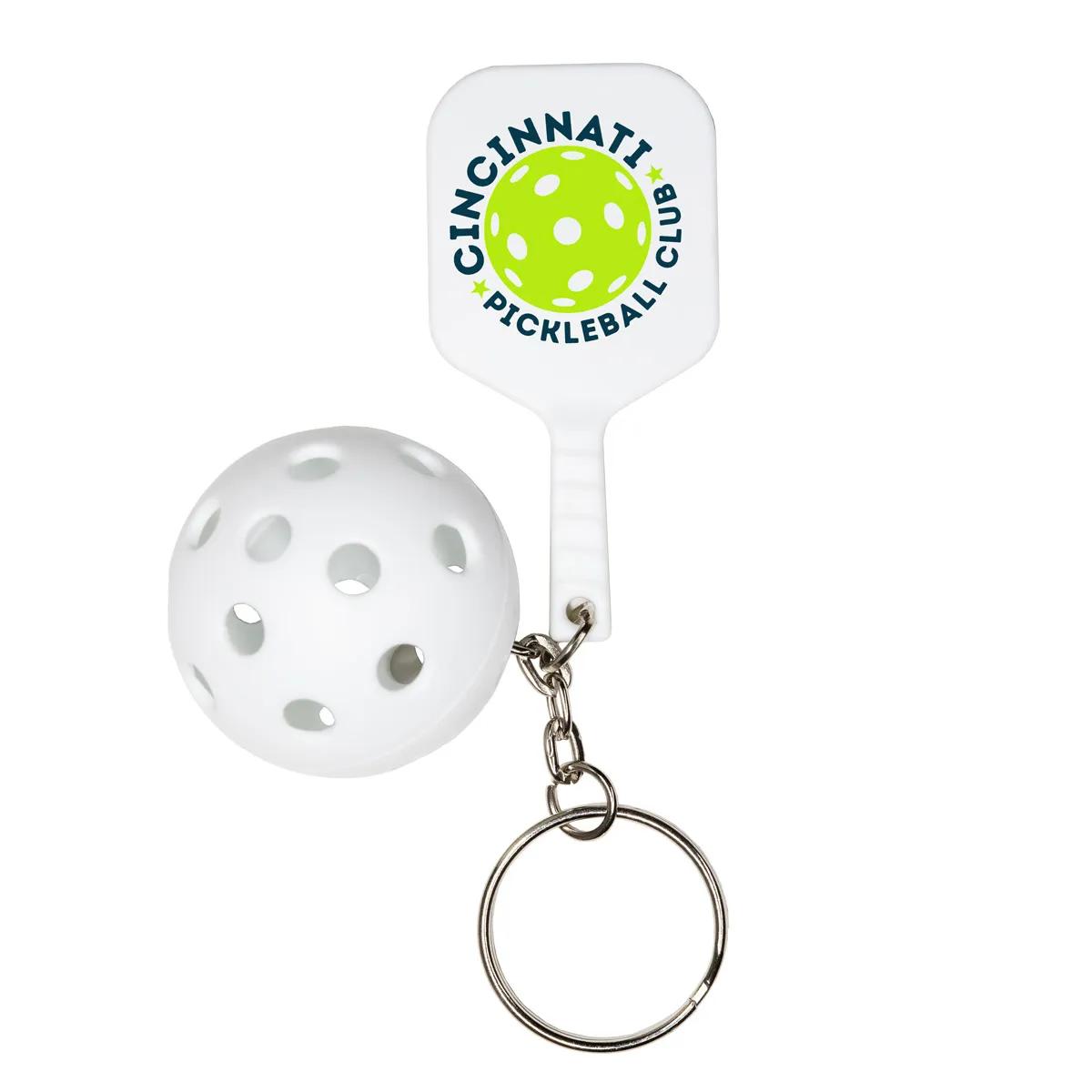 Pickleball Paddle Keychain with Ball Polystyrene - 2.25 in - product view 5