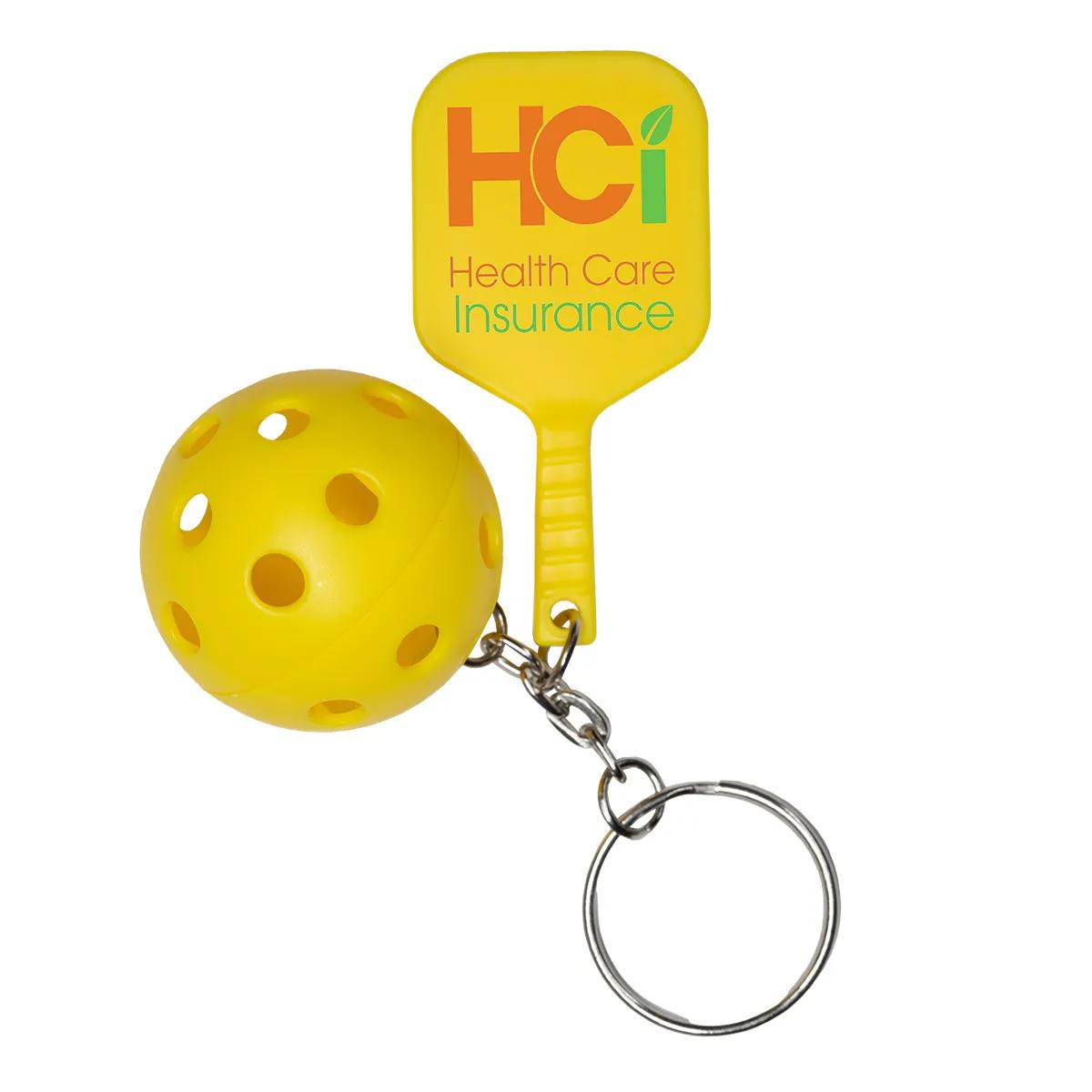 Pickleball Paddle Keychain with Ball Polystyrene - 2.25 in - product view 8