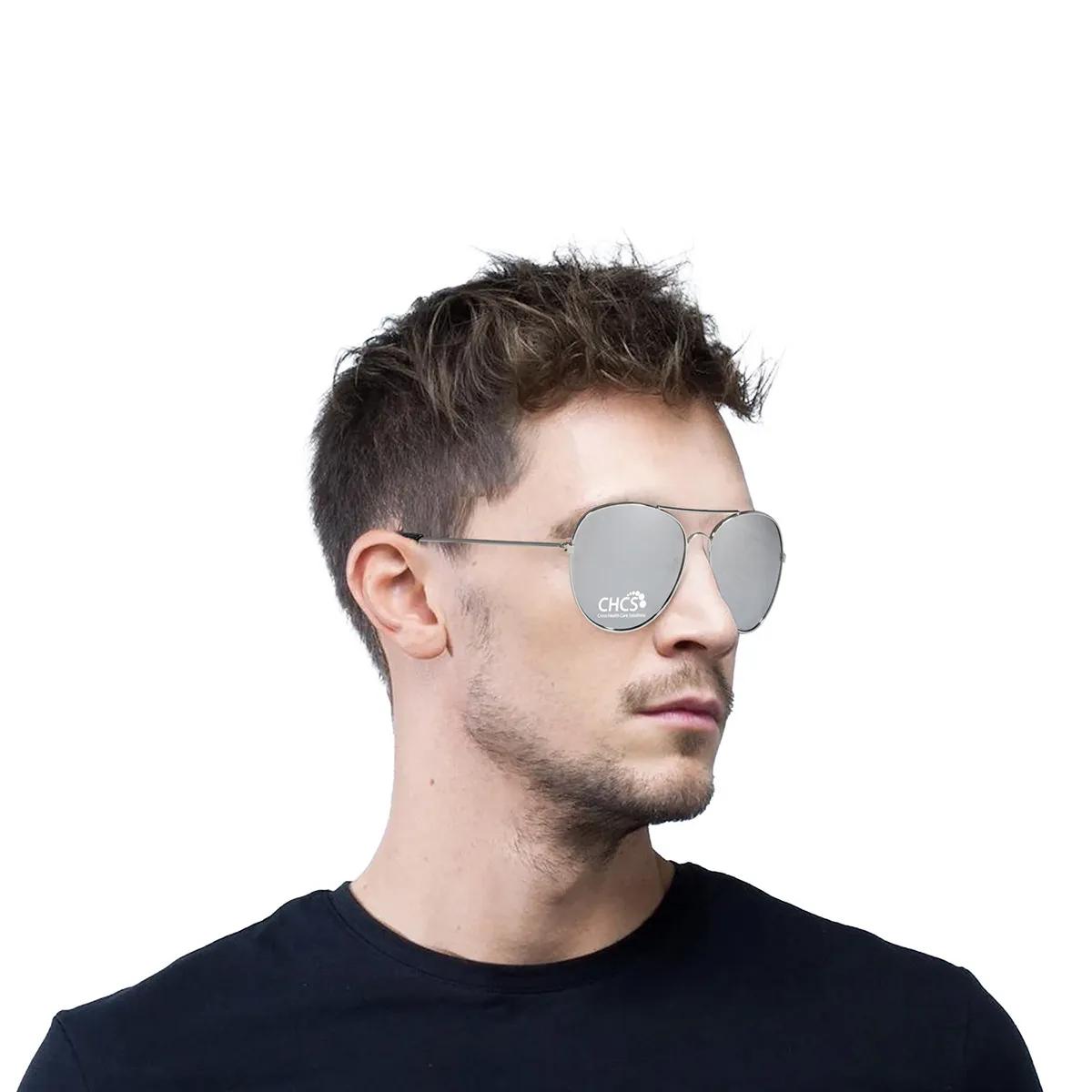 Mirrored Aviator Sunglasses UV Protection FDA Compliant - product view 8