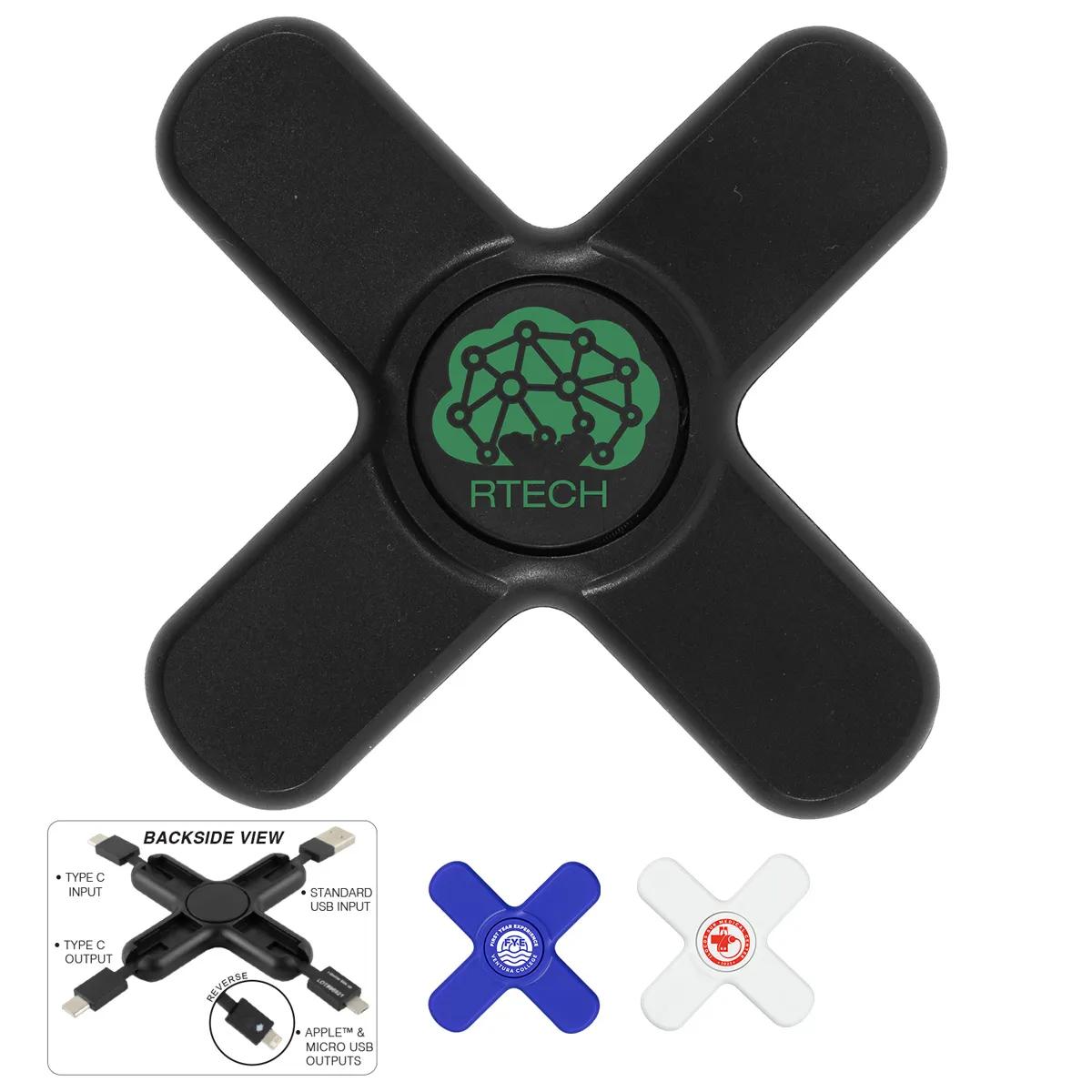 5-in-1 Phone Charging Cable Spinner ABS Plastic - 3.6 in