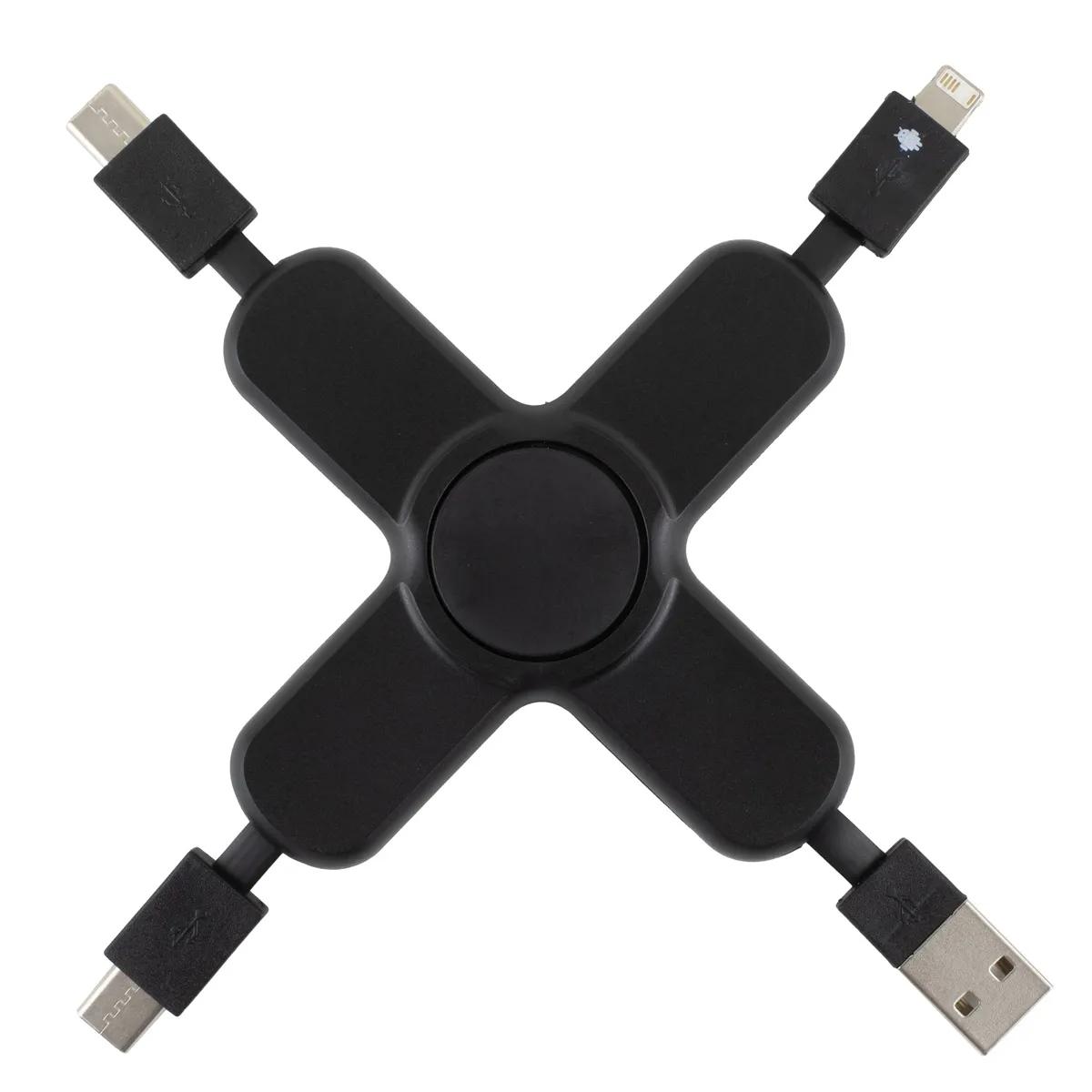 5-in-1 Phone Charging Cable Spinner ABS Plastic - 3.6 in - product view 10