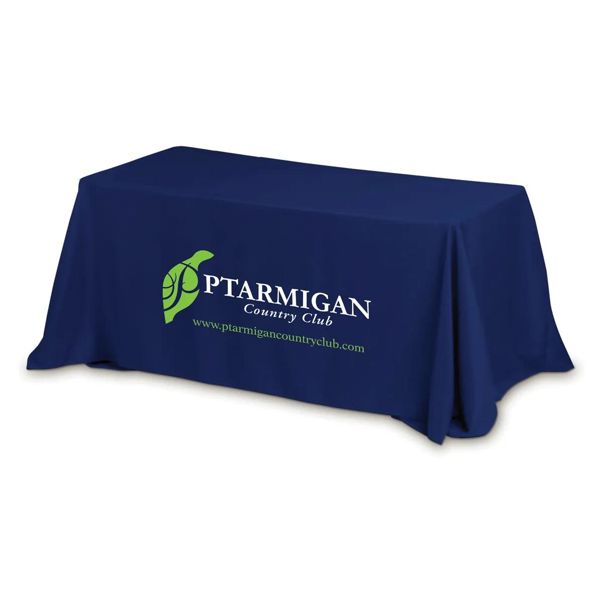 Table Throw 3-Sided Economy Polyester One Color - 8 ft - product view 5
