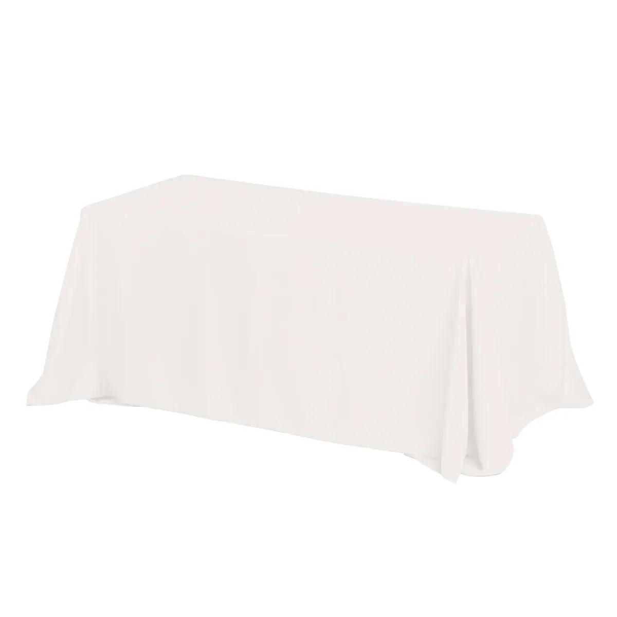 Table Cover 3-Sided Economy Polyester One Color - 6 ft - product view 2