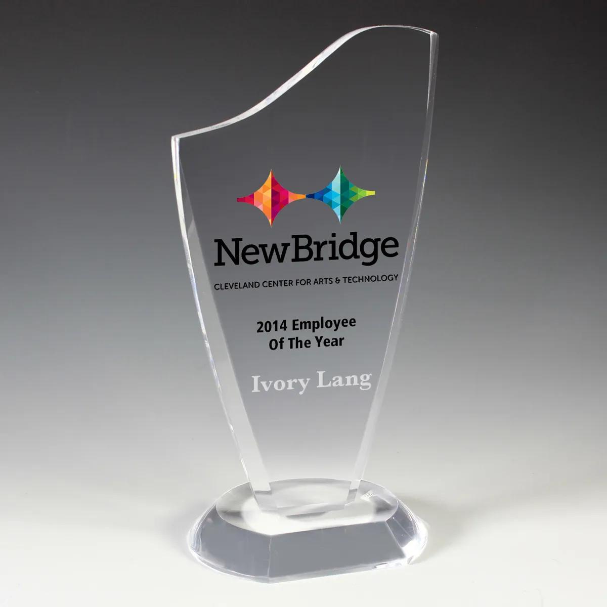 Progressive Award Clear Acrylic Beveled Base - 4.75 x 9.5 in - product view 3