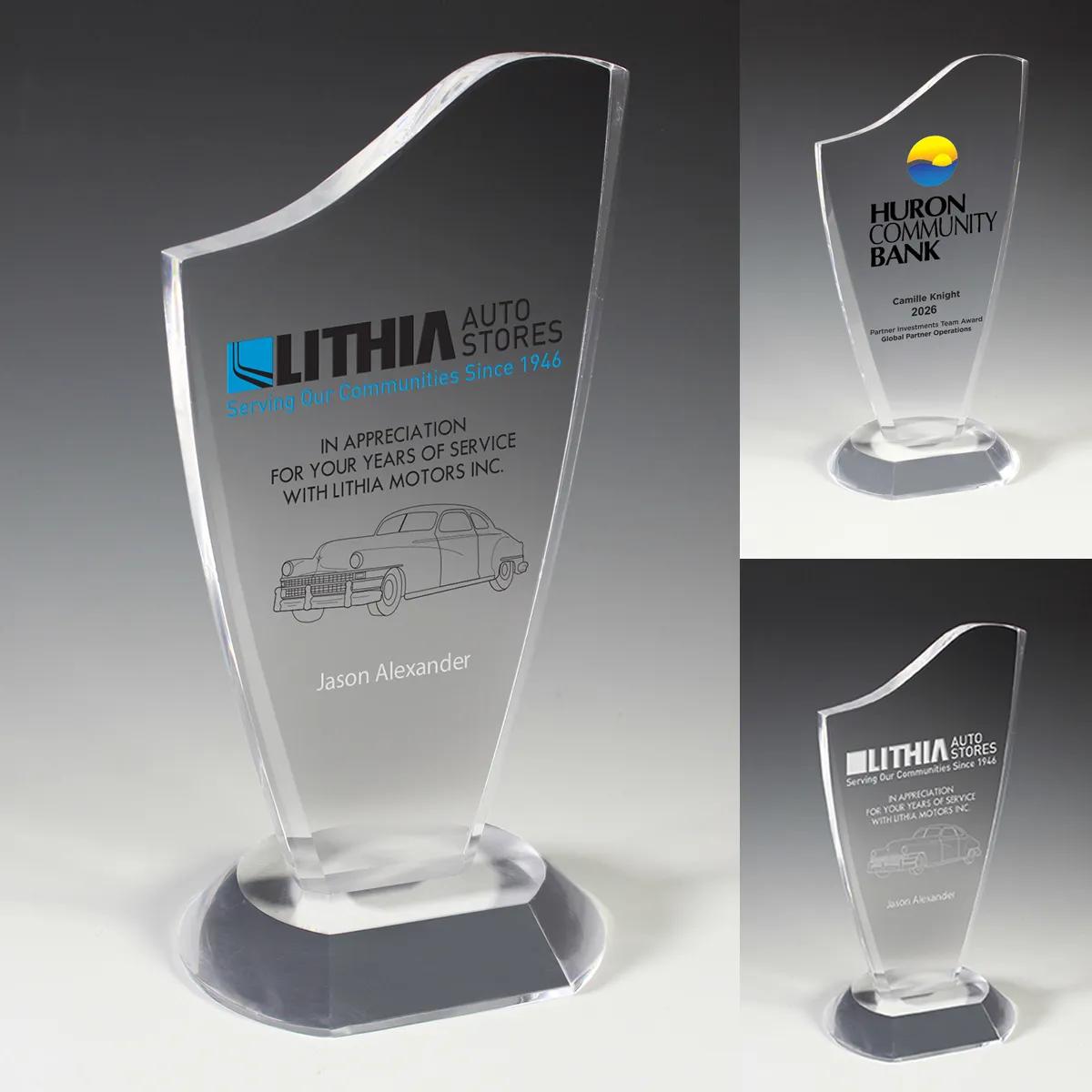 Progressive Award Clear Acrylic Modern Styling - 4 x 8 in