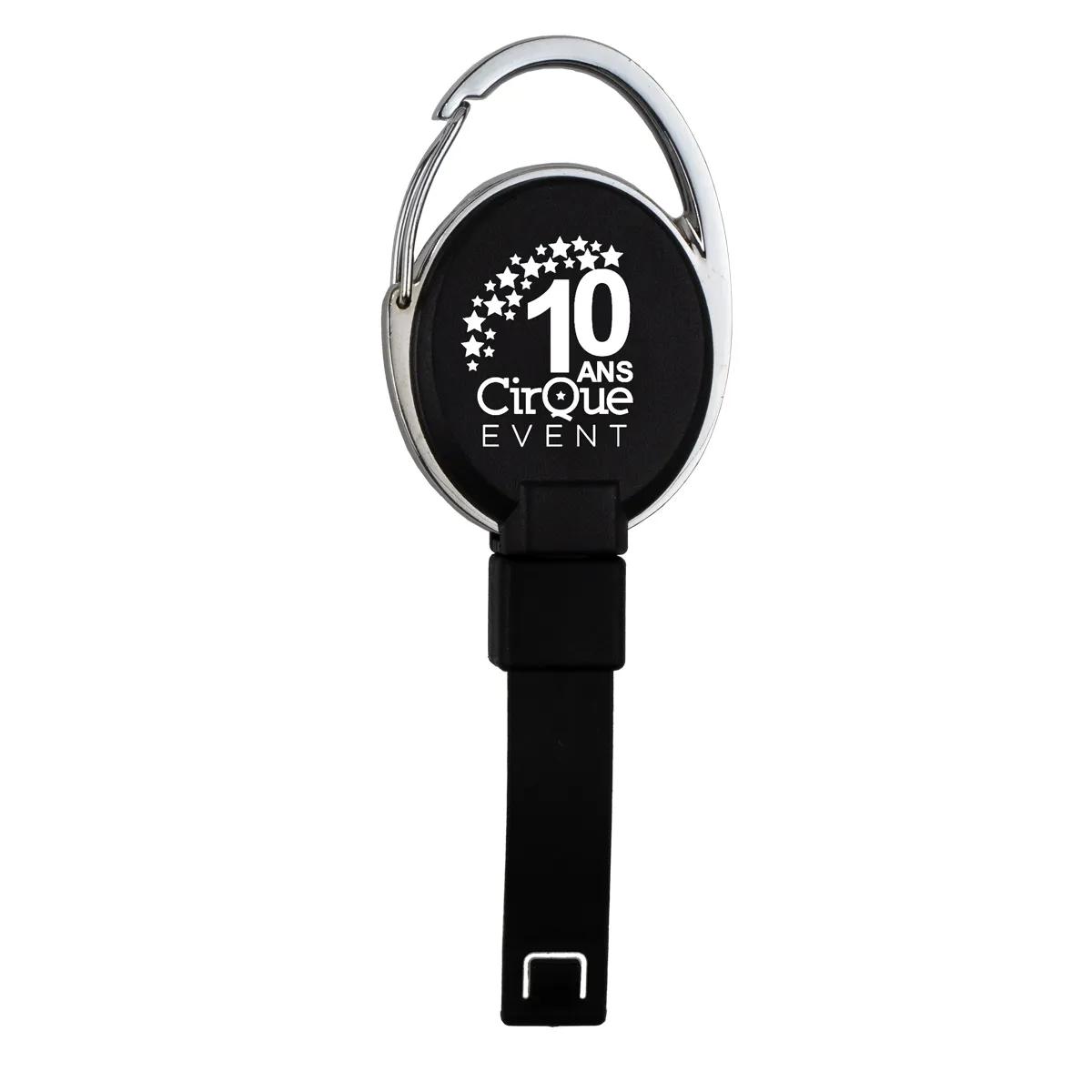 Badge Reel Recycled Plastic Carabiner Clip PVC Free - 2 in - product view 5