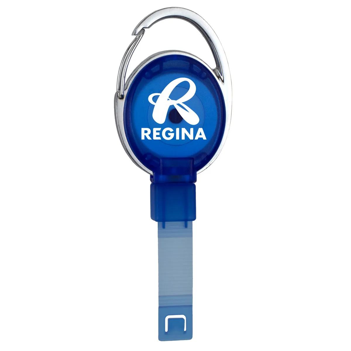 Badge Reel Recycled Plastic Carabiner Clip PVC Free - 2 in - product view 6