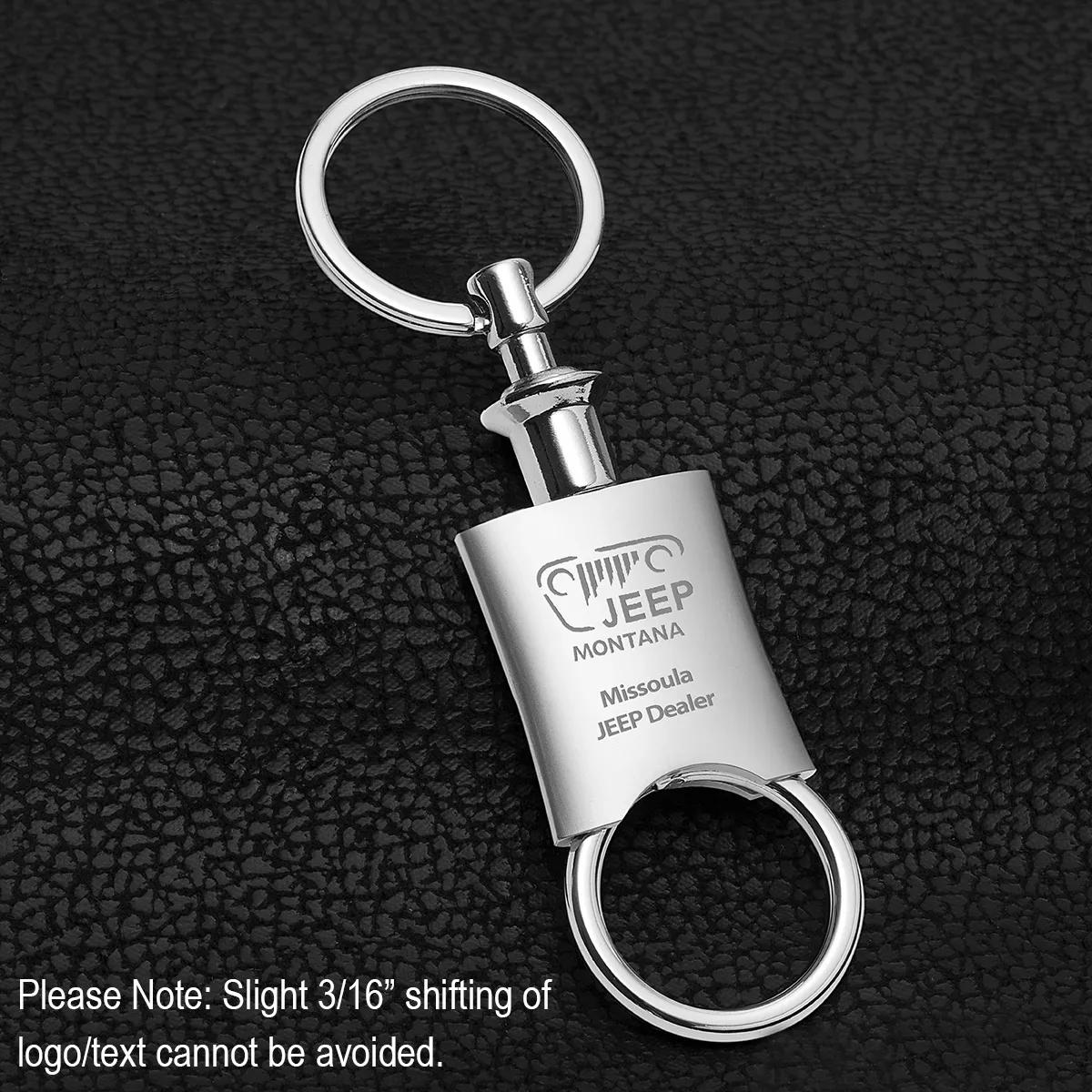 Valet Keychain Pull Apart Metal Zinc Alloy Gift Box