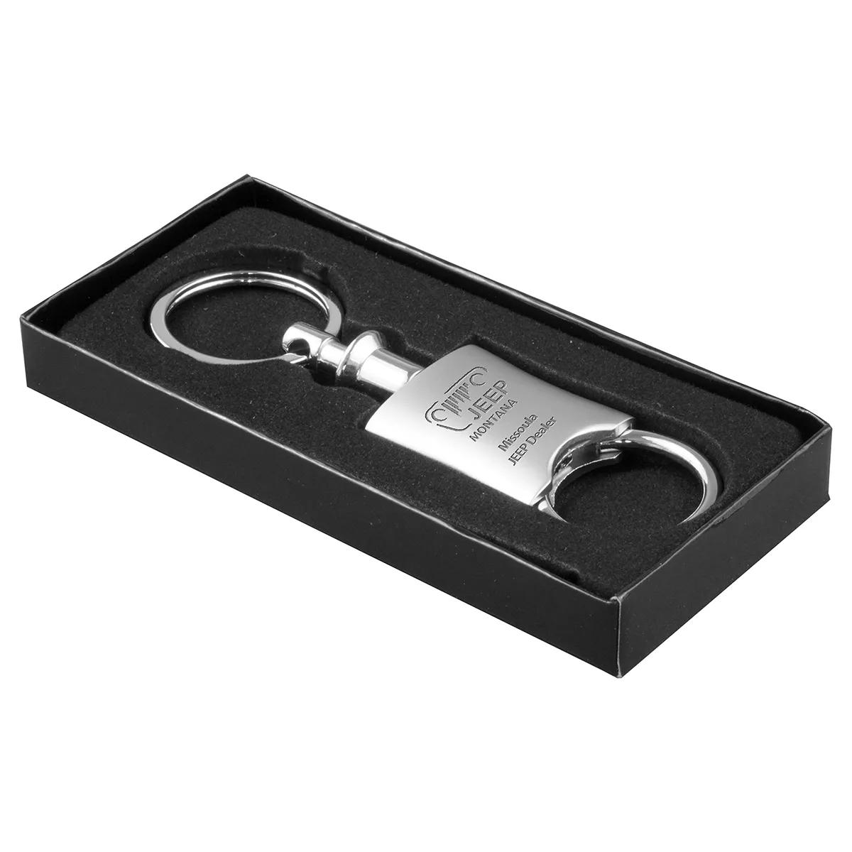 Valet Keychain Pull Apart Metal Zinc Alloy Gift Box - product view 4