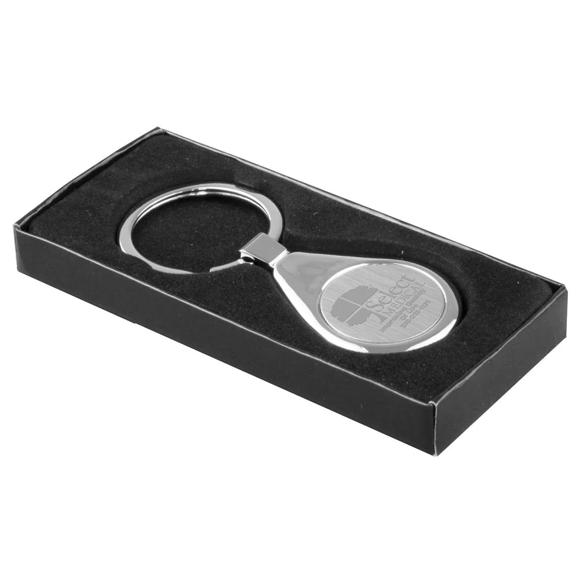 Keychain Metal Economy Laser Engraved Zinc Alloy Gift Box - product view 5