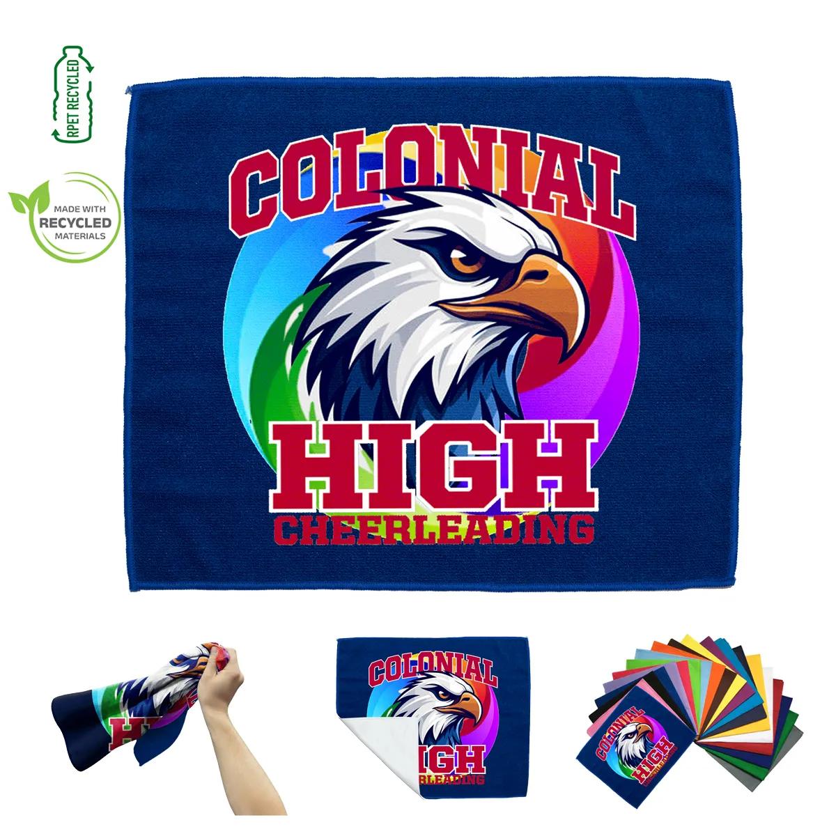Rally Towel Recycled Polyester Full Color - 15 x 18 in